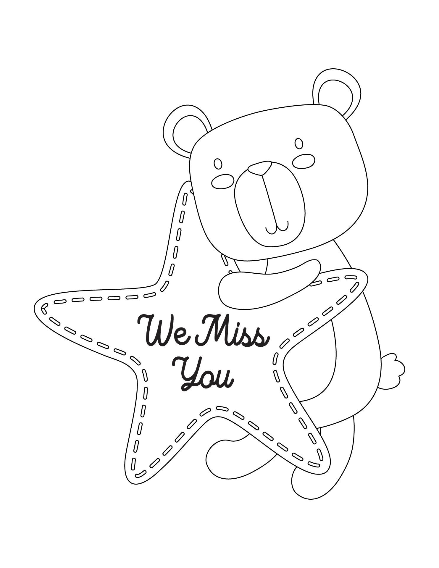Printable We Miss You Coloring Pages