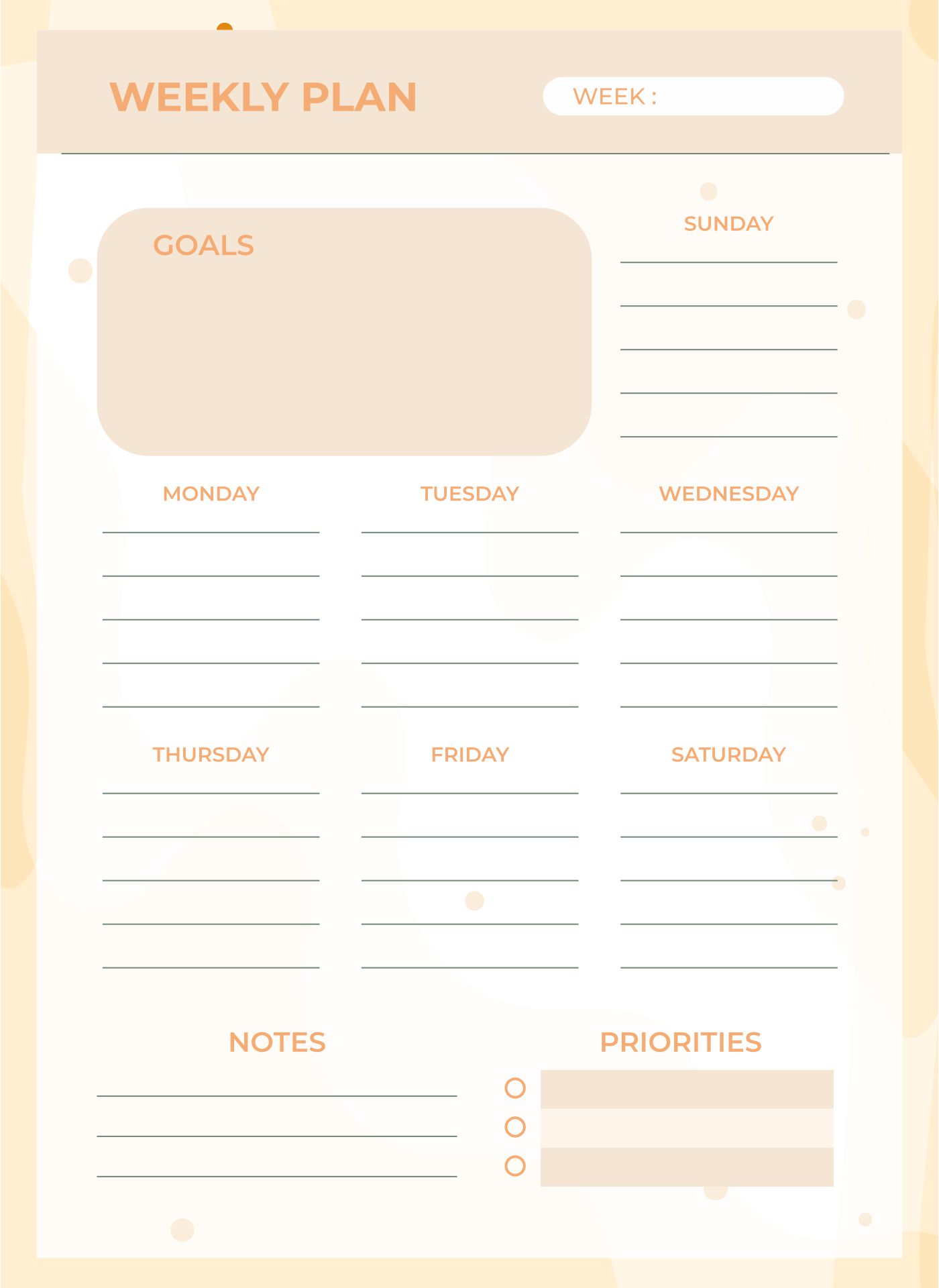 Printable Weekly Planner Templates (Schedule Planning)