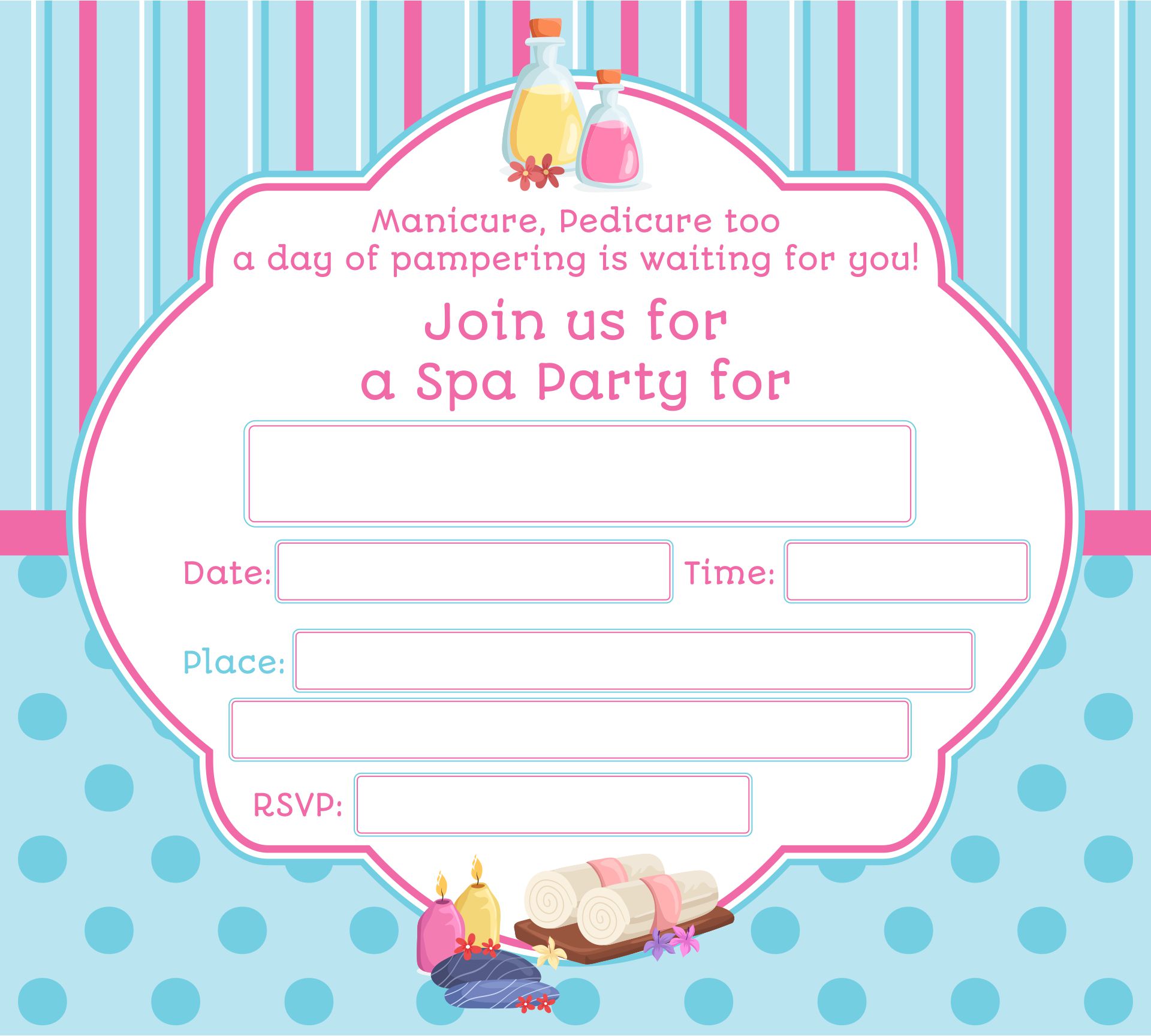 Printables Spa Party For Girls Birthday Party