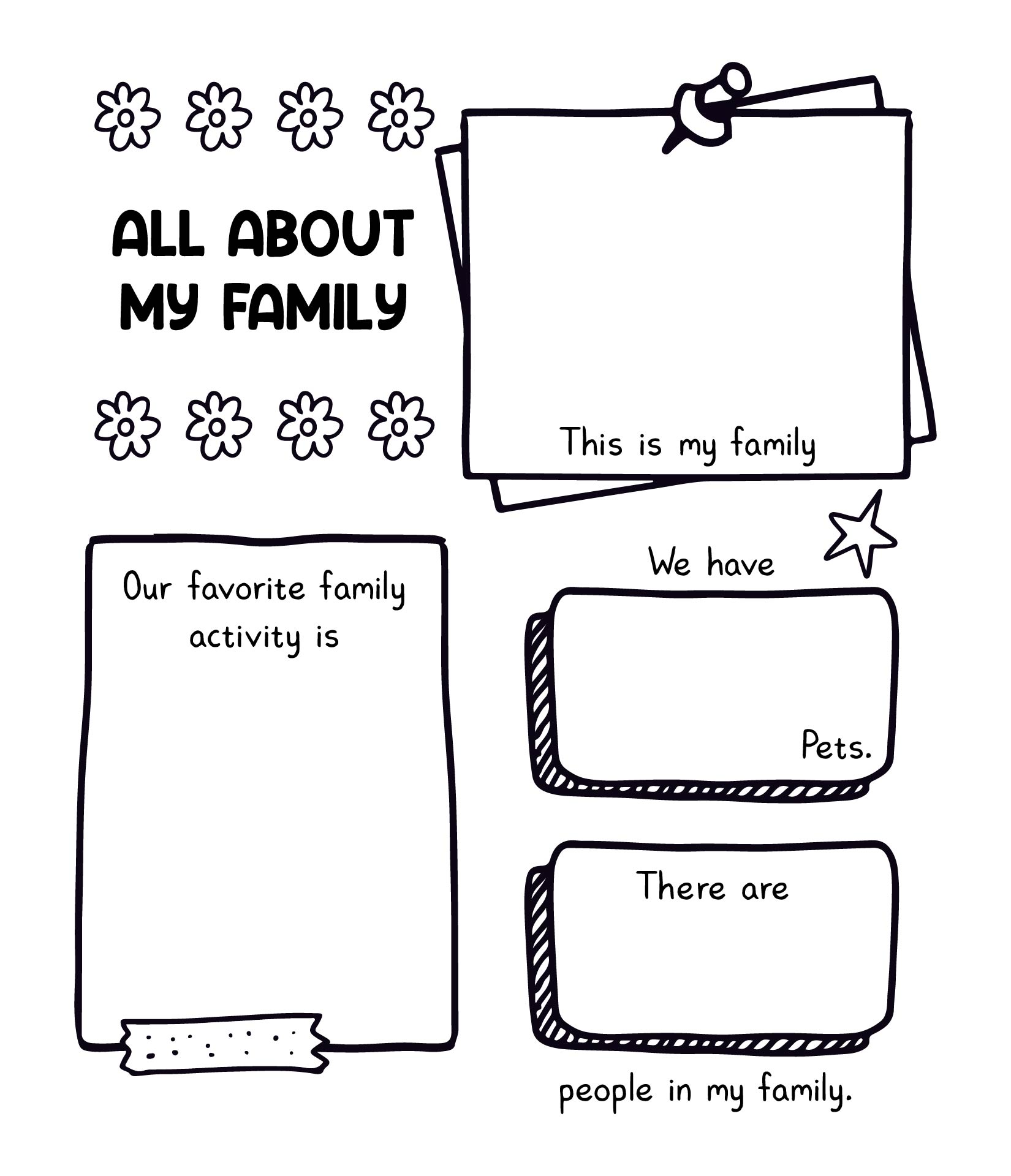All About My Family Printable Book