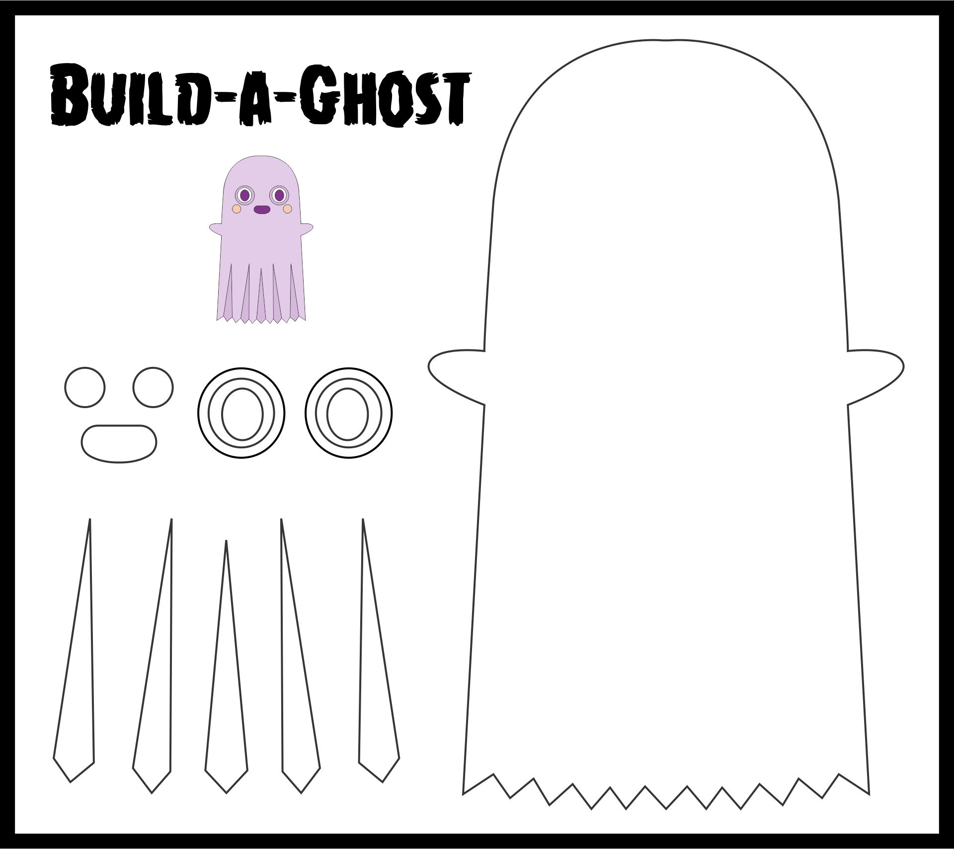Build-a-Ghost Printable Halloween Paper Craft