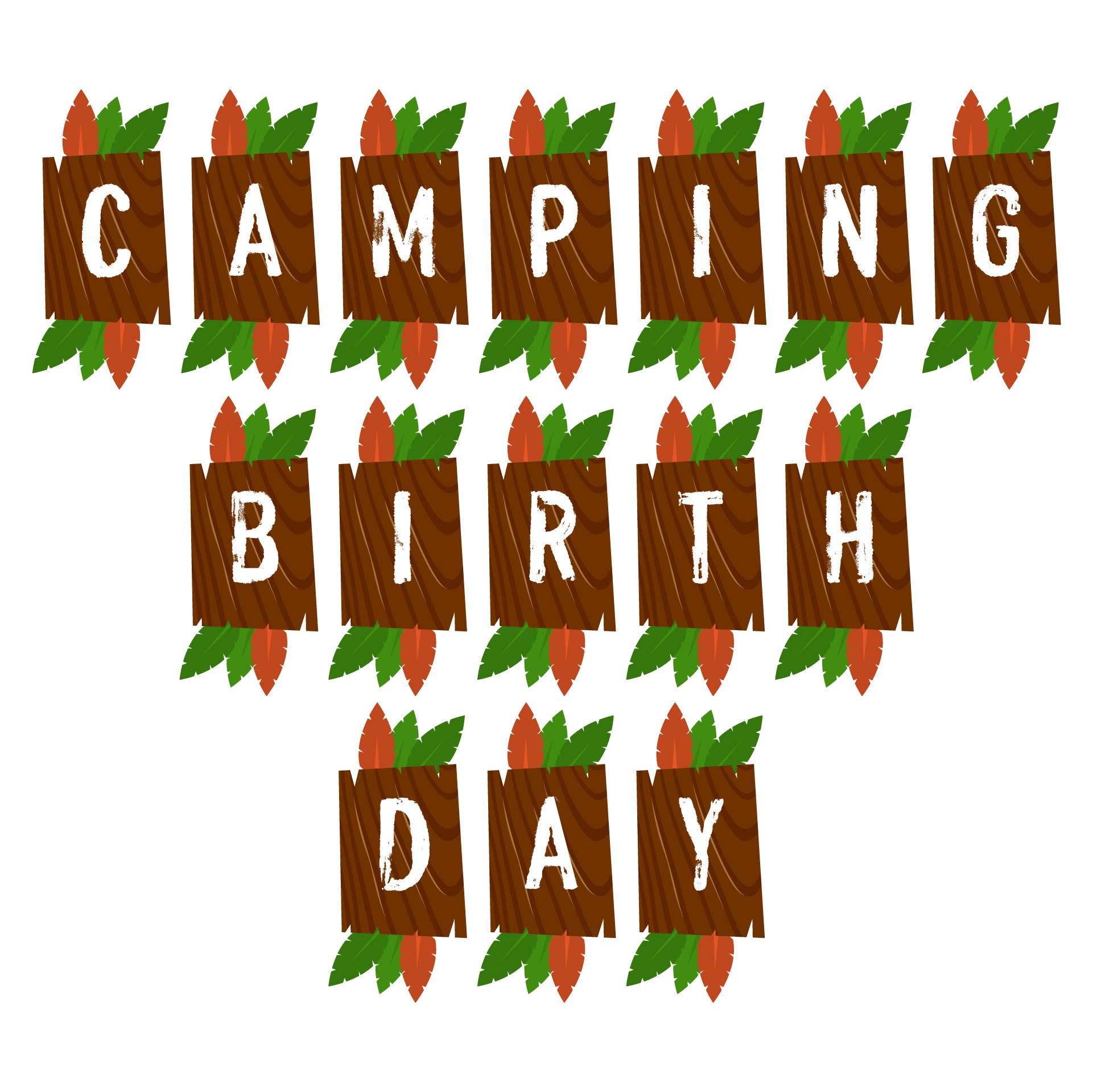 Camping Parties Printable Decorations