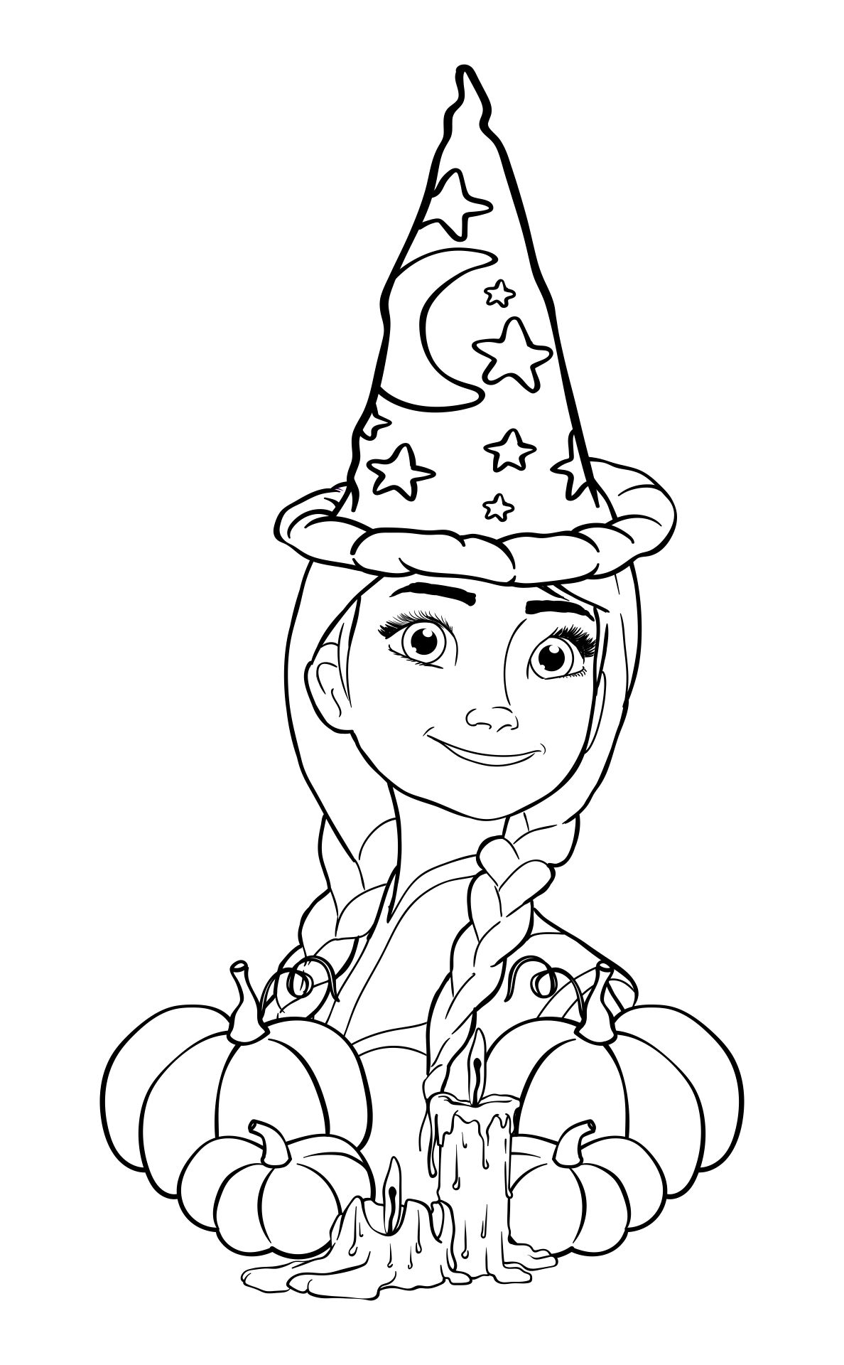 Disney Princess Coloring Page Halloween Printable