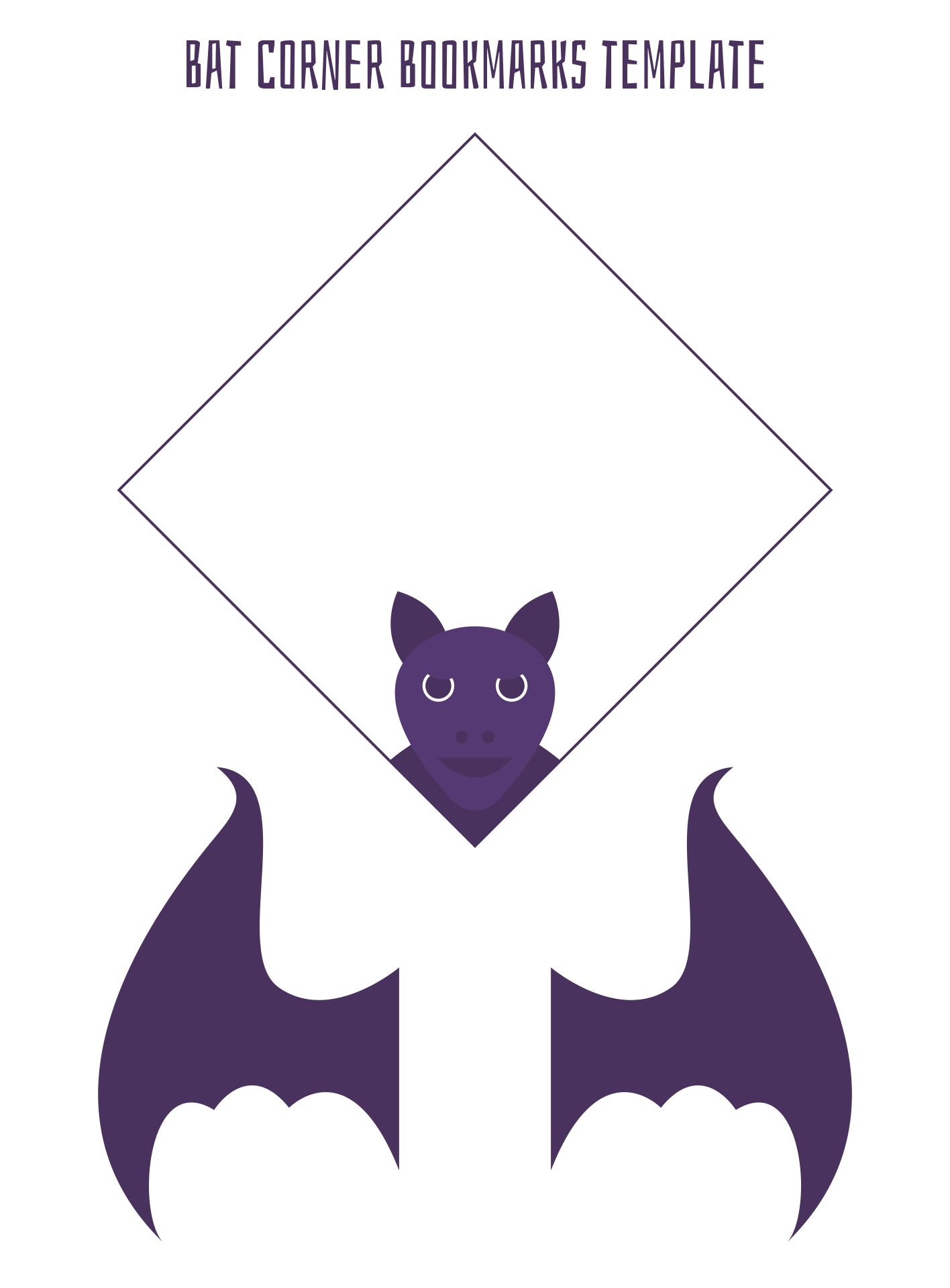 DIY Bat Corner Bookmarks Printable