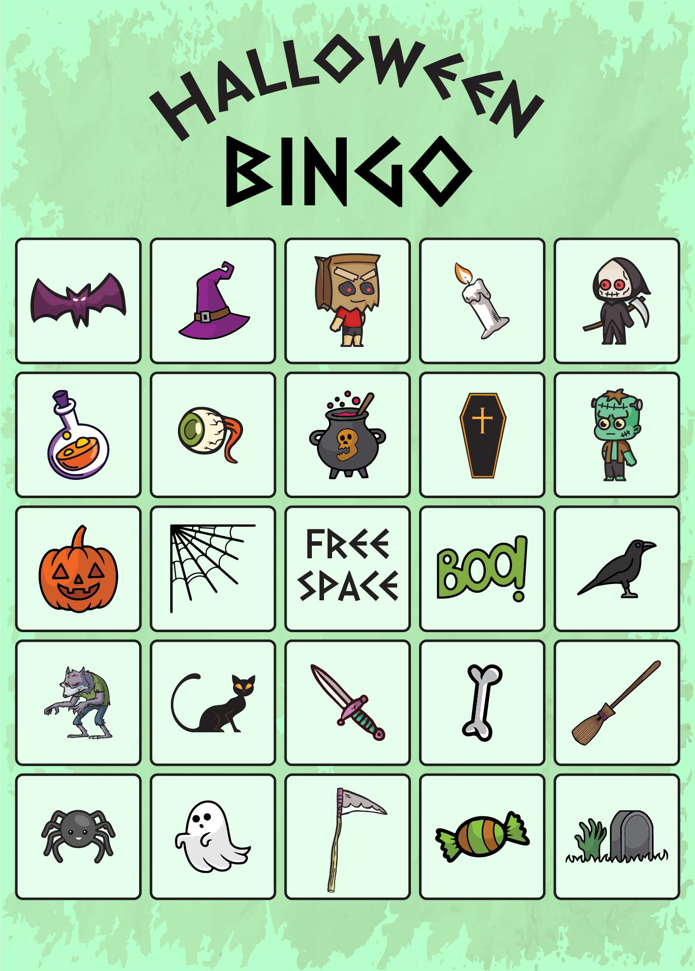 Halloween Bingo Printable For Halloween Class Parties