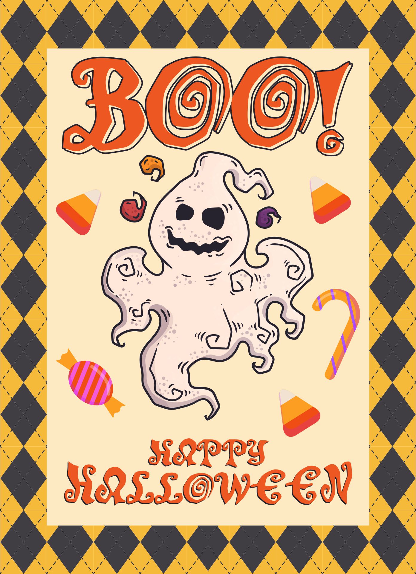 Halloween Boo Ghost Card Printable
