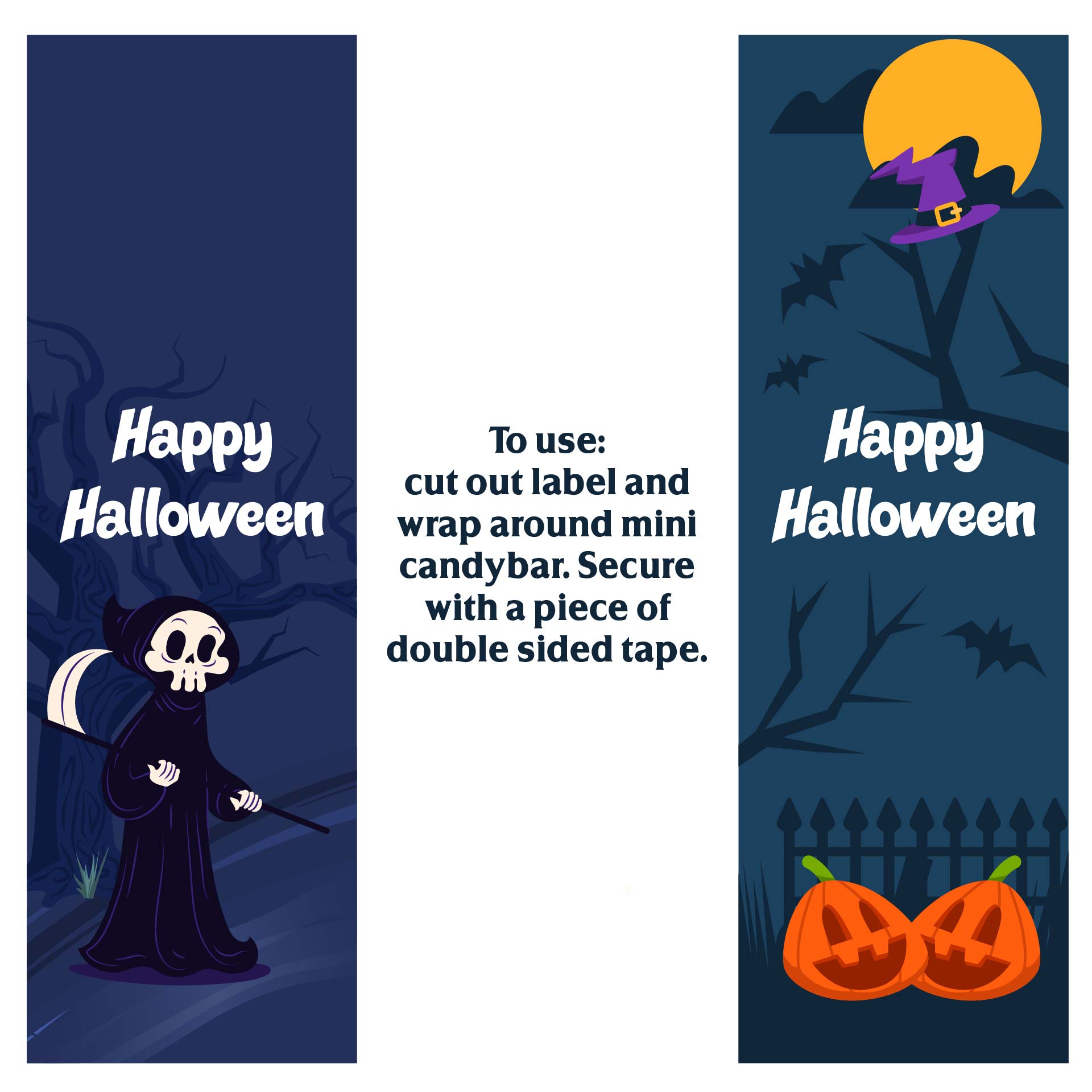 Halloween Candy Bar Wrappers & Treat Tag Printable