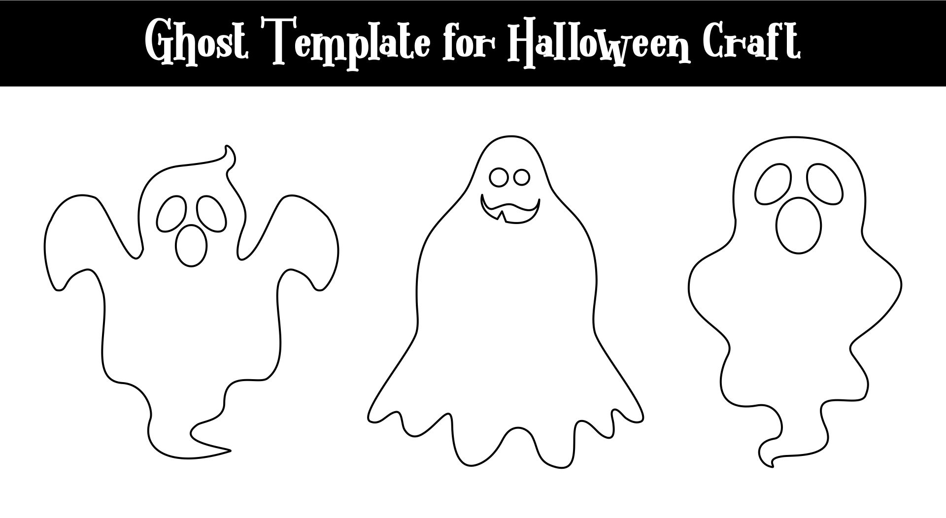Halloween Craft Preschool Printable Ghost Template
