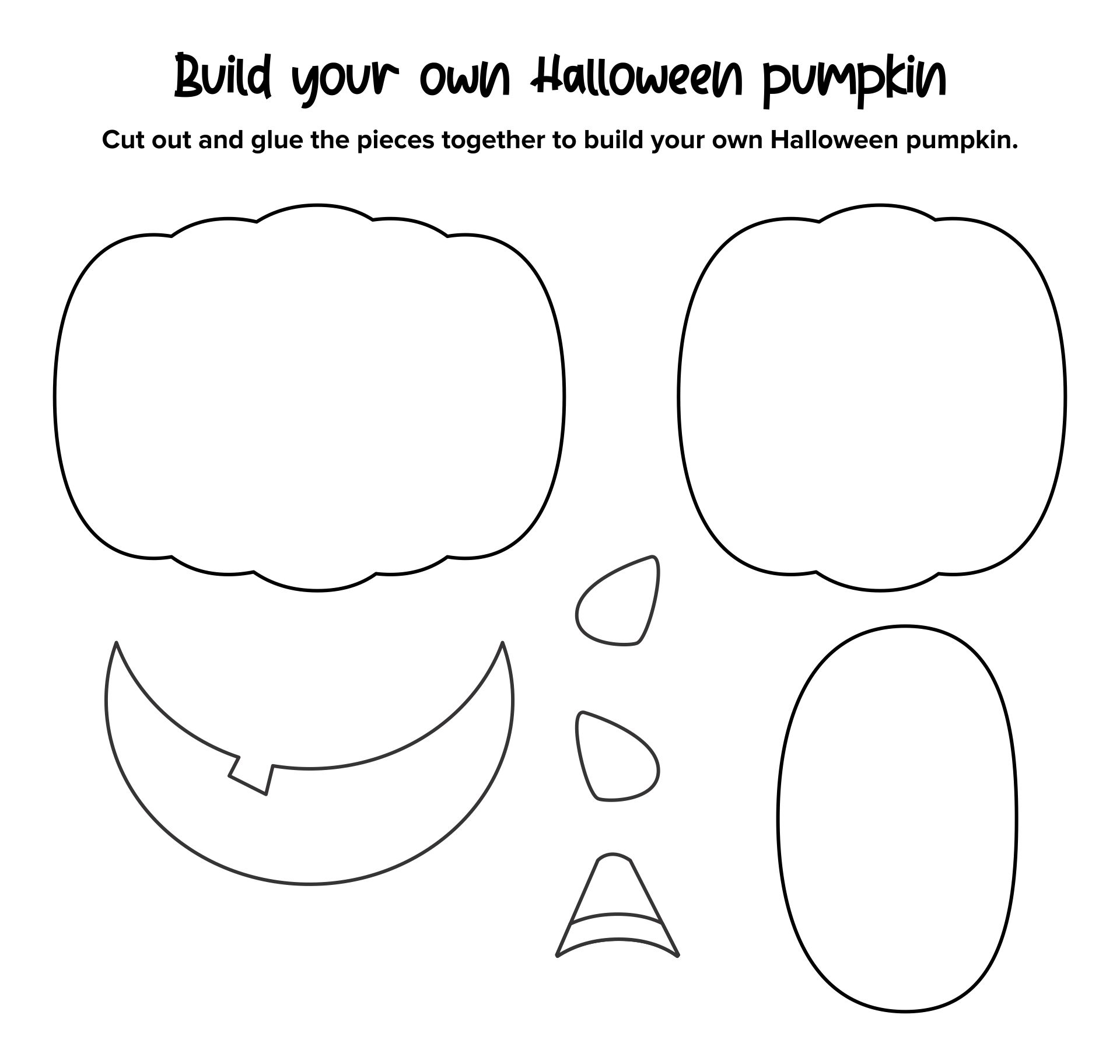 Halloween Cut And Glue Worksheet Printables