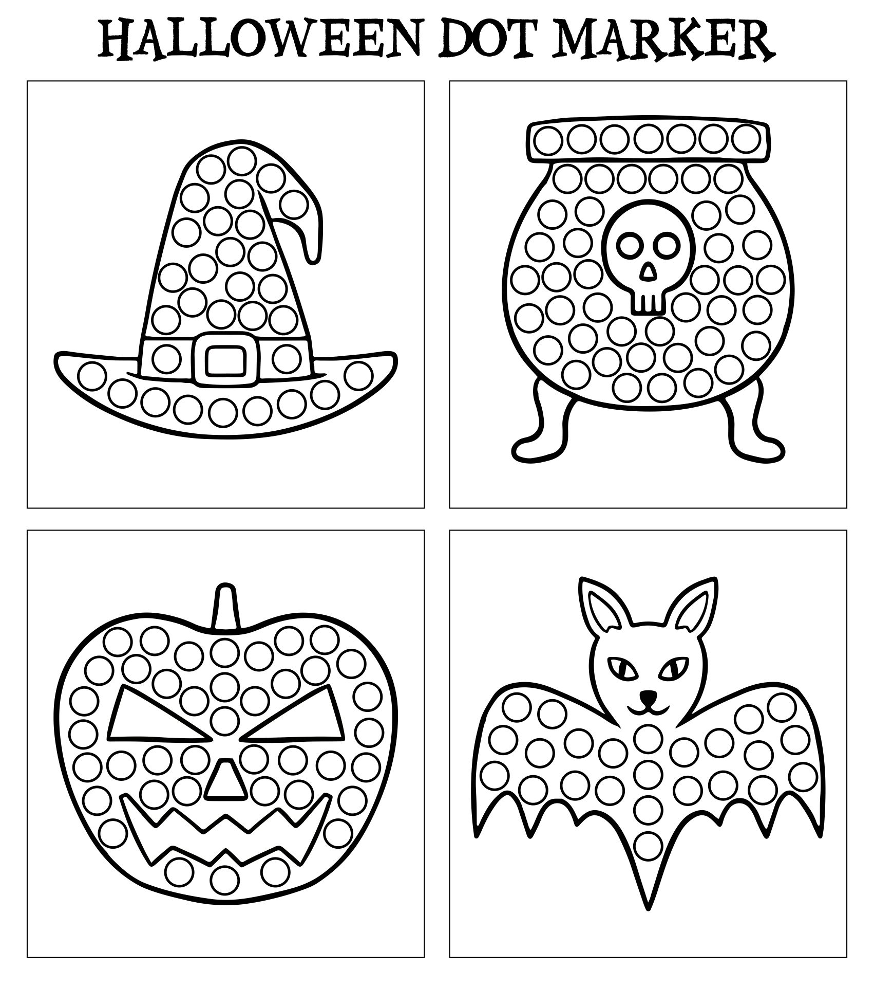 Halloween Dot Marker Printables
