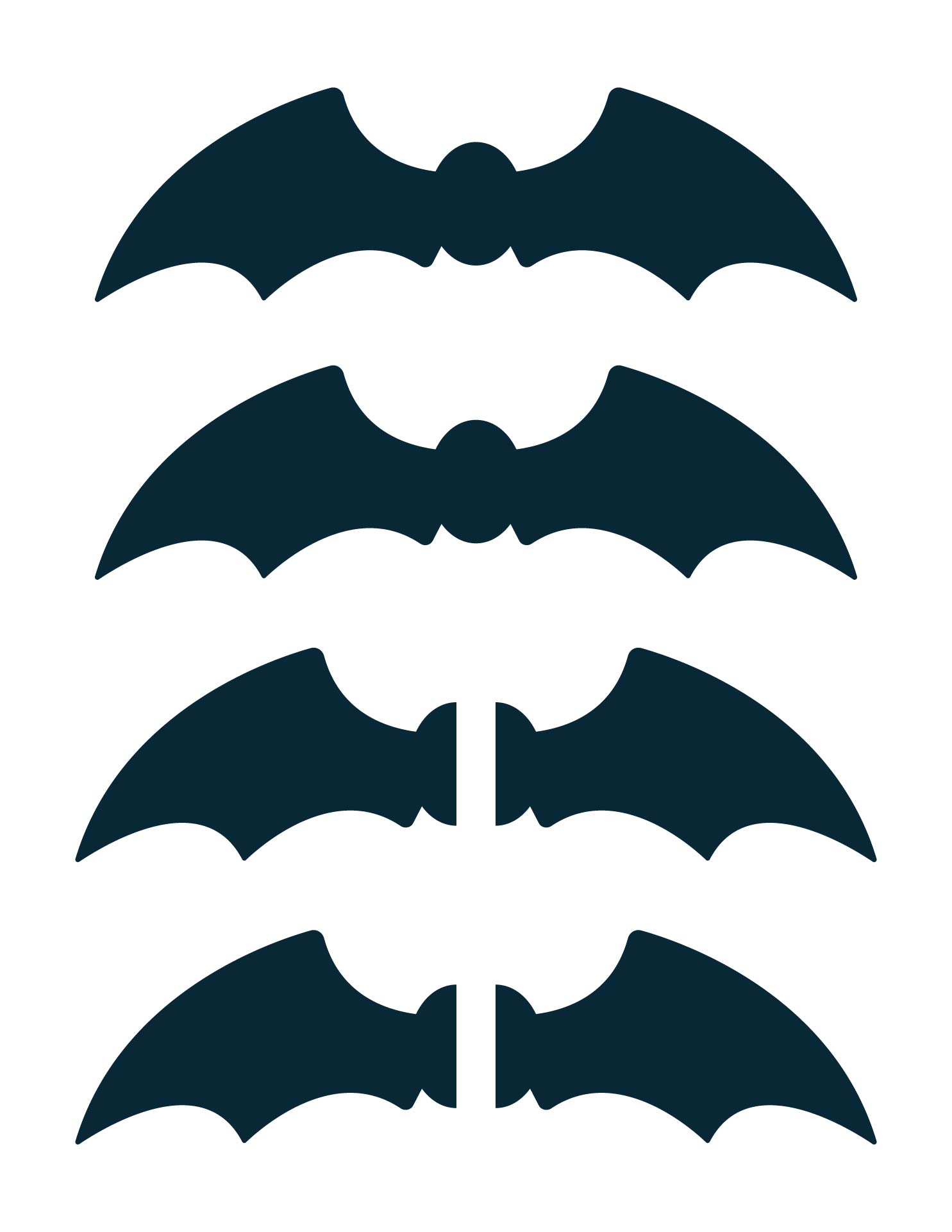 Halloween Flying Bat Mantel Printable Bat Template