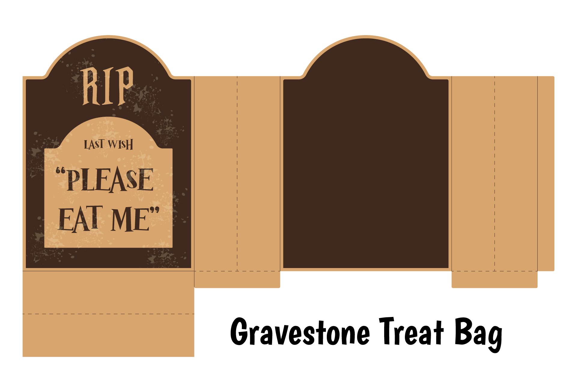 Halloween Gravestone Treat Bag Printable