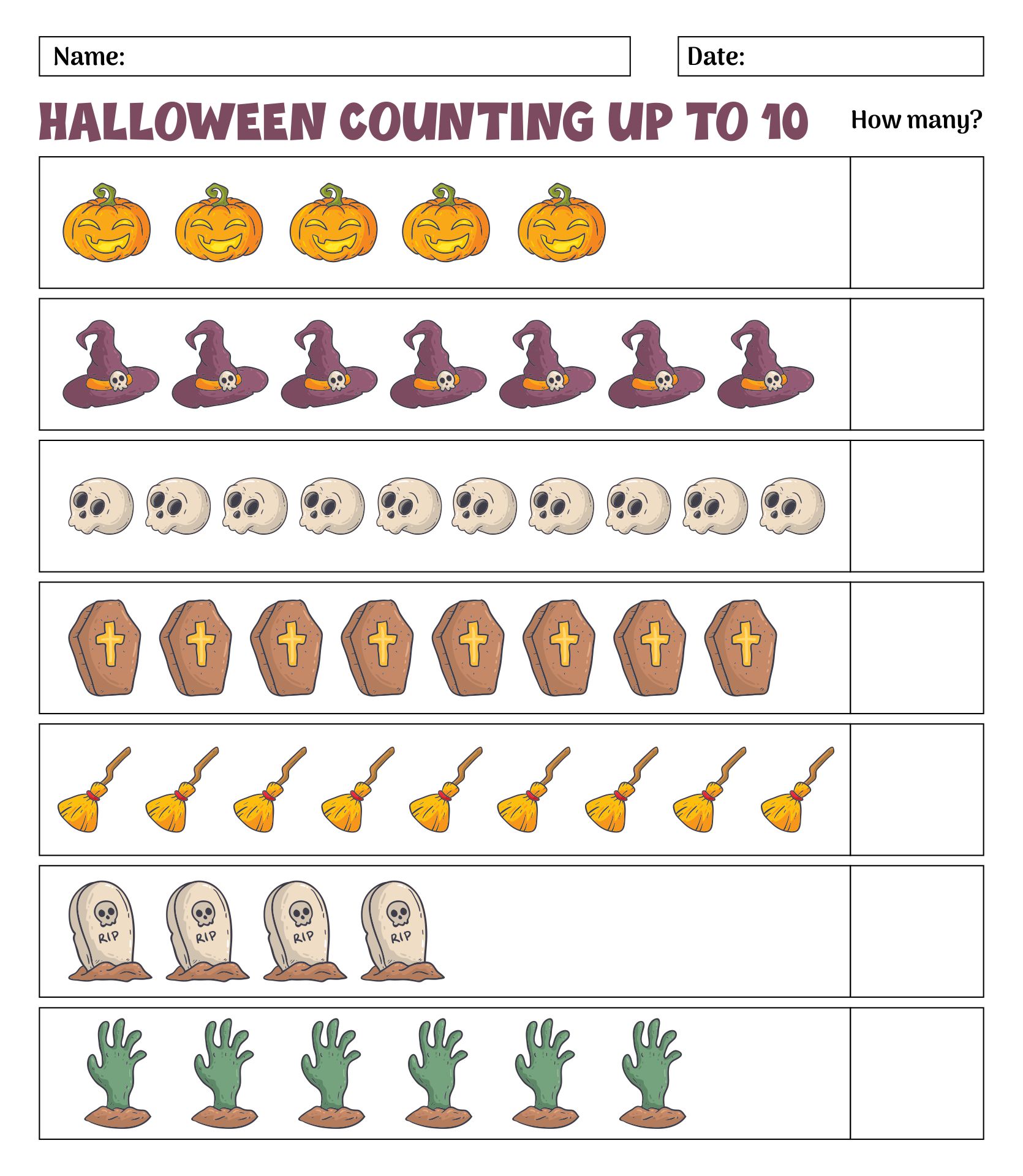 Halloween Math Games Printable Activities Kindergarten