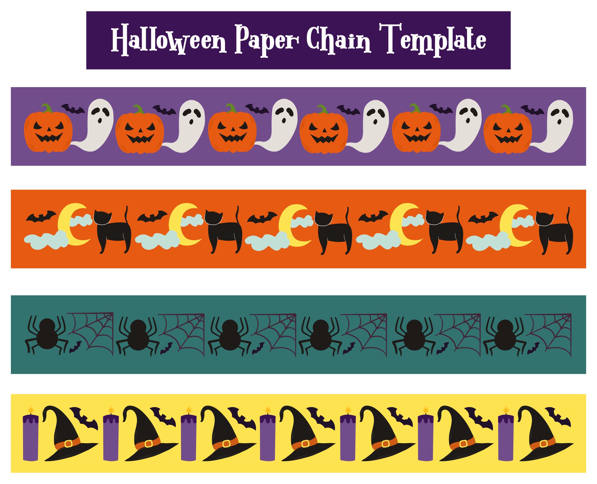 Halloween Paper Chain Template Printable