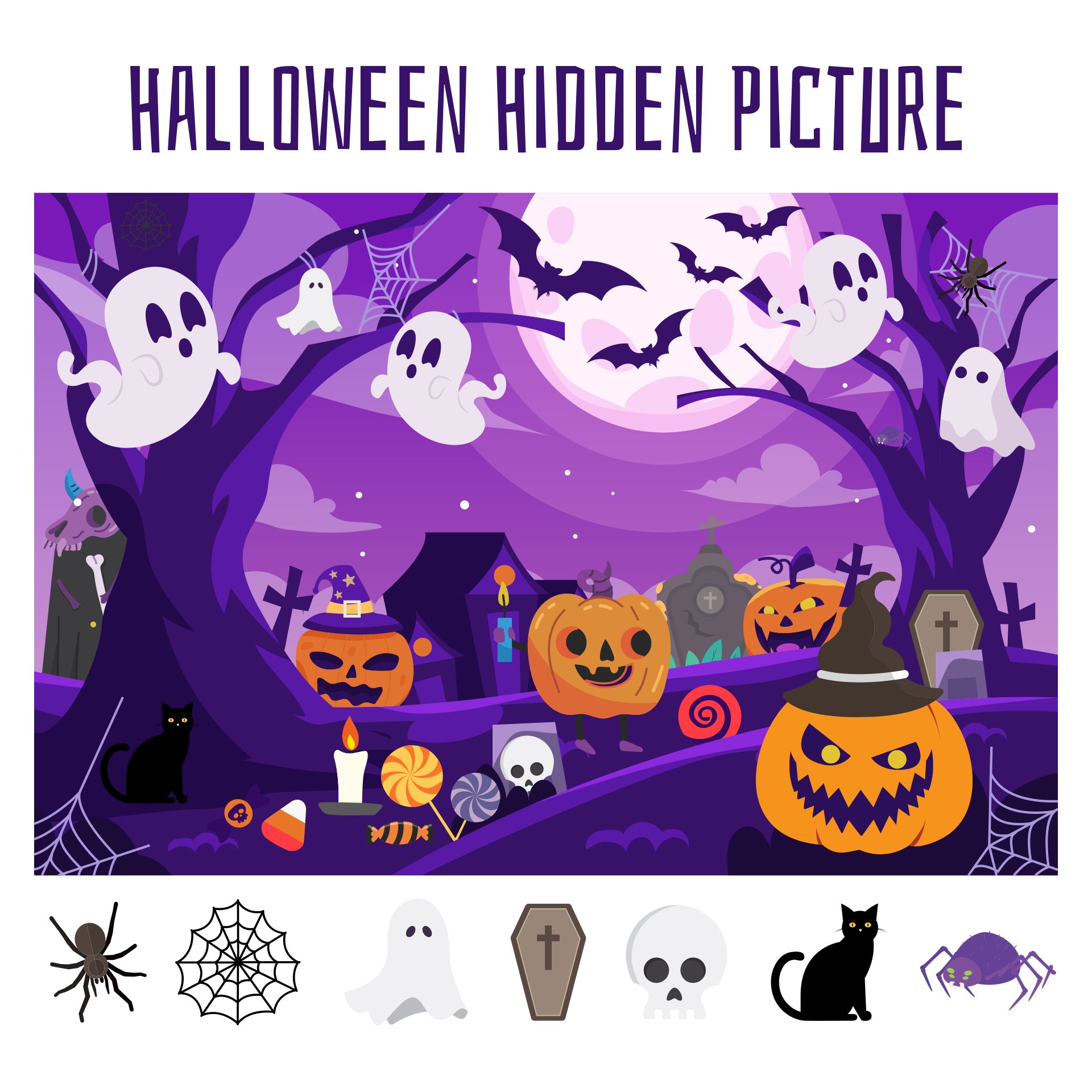 Halloween Printable Hidden Picture For Kids