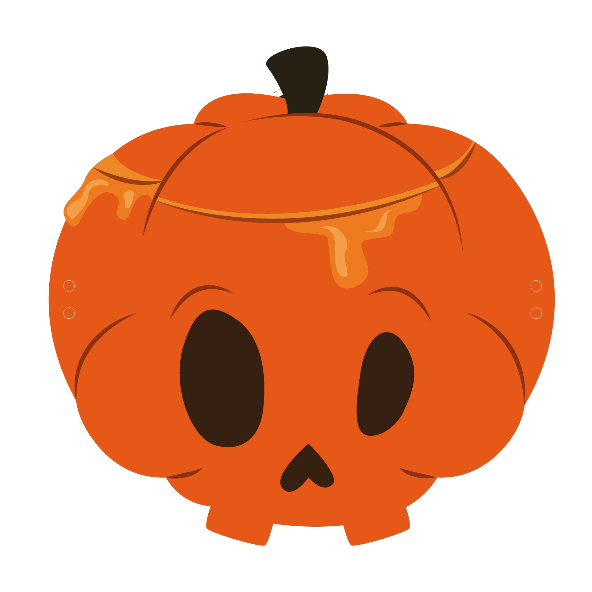 Halloween Pumpkin Mask Template Clipart
