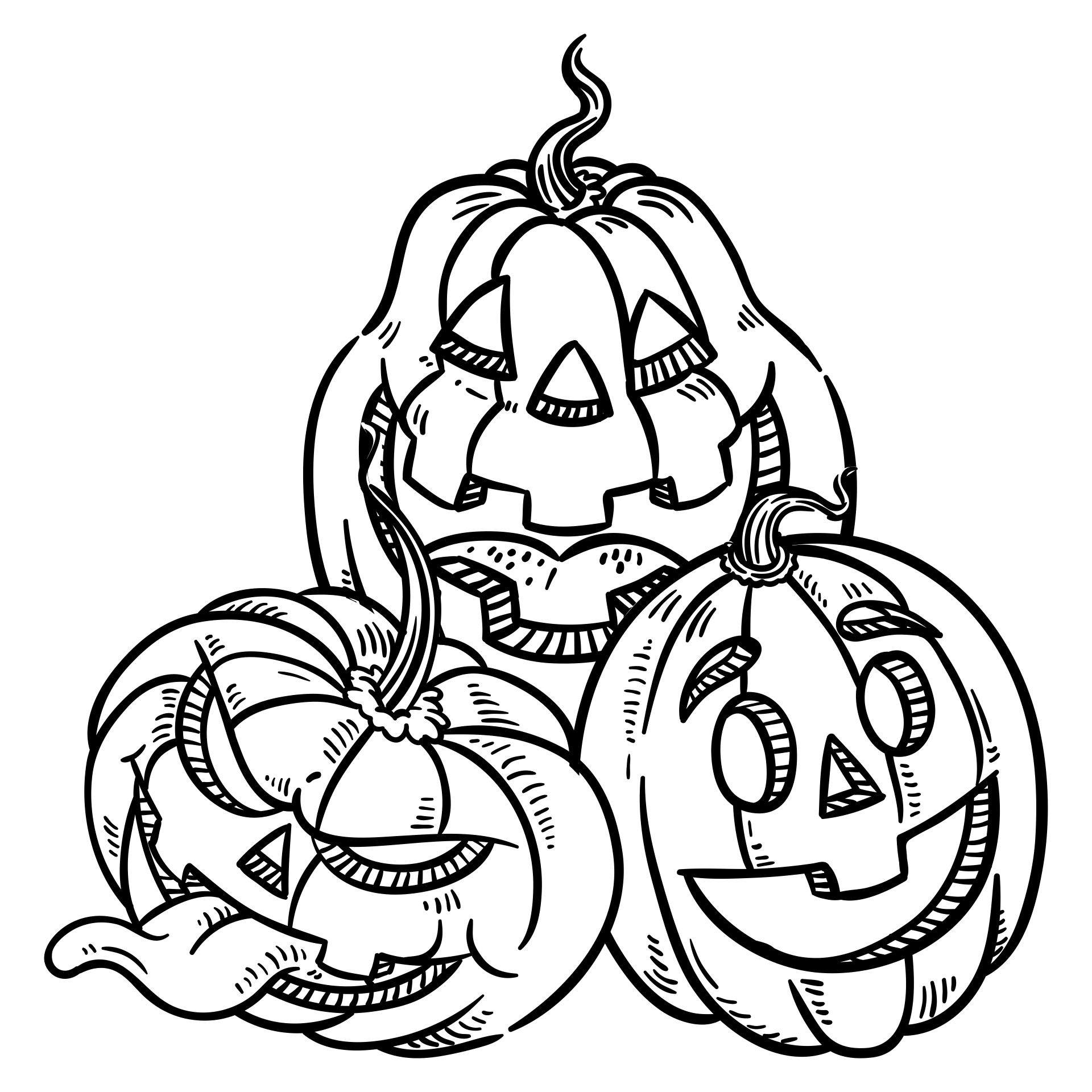 Halloween Scary Pumpkin Printable Halloween Adult Coloring Pages