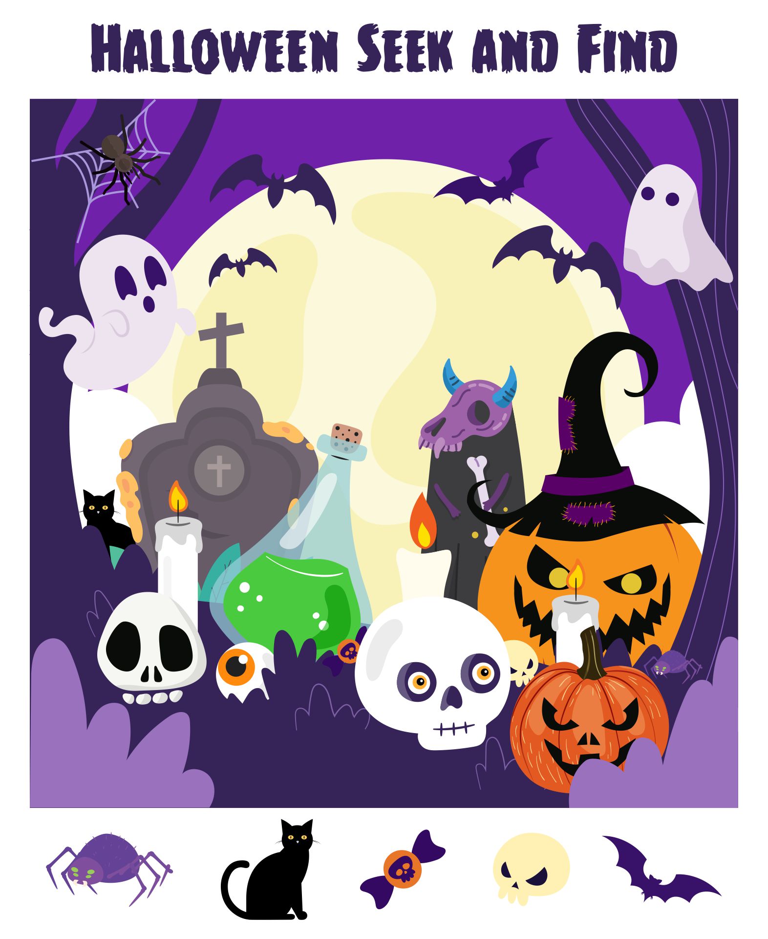 Halloween Seek And Find Printable Game