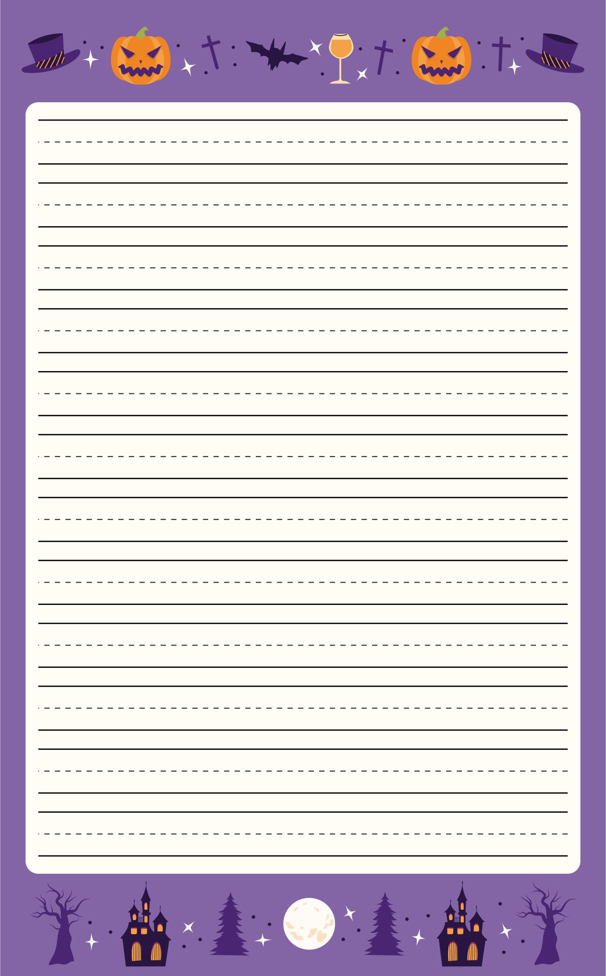Halloween Stationery And Writing Paper Printable