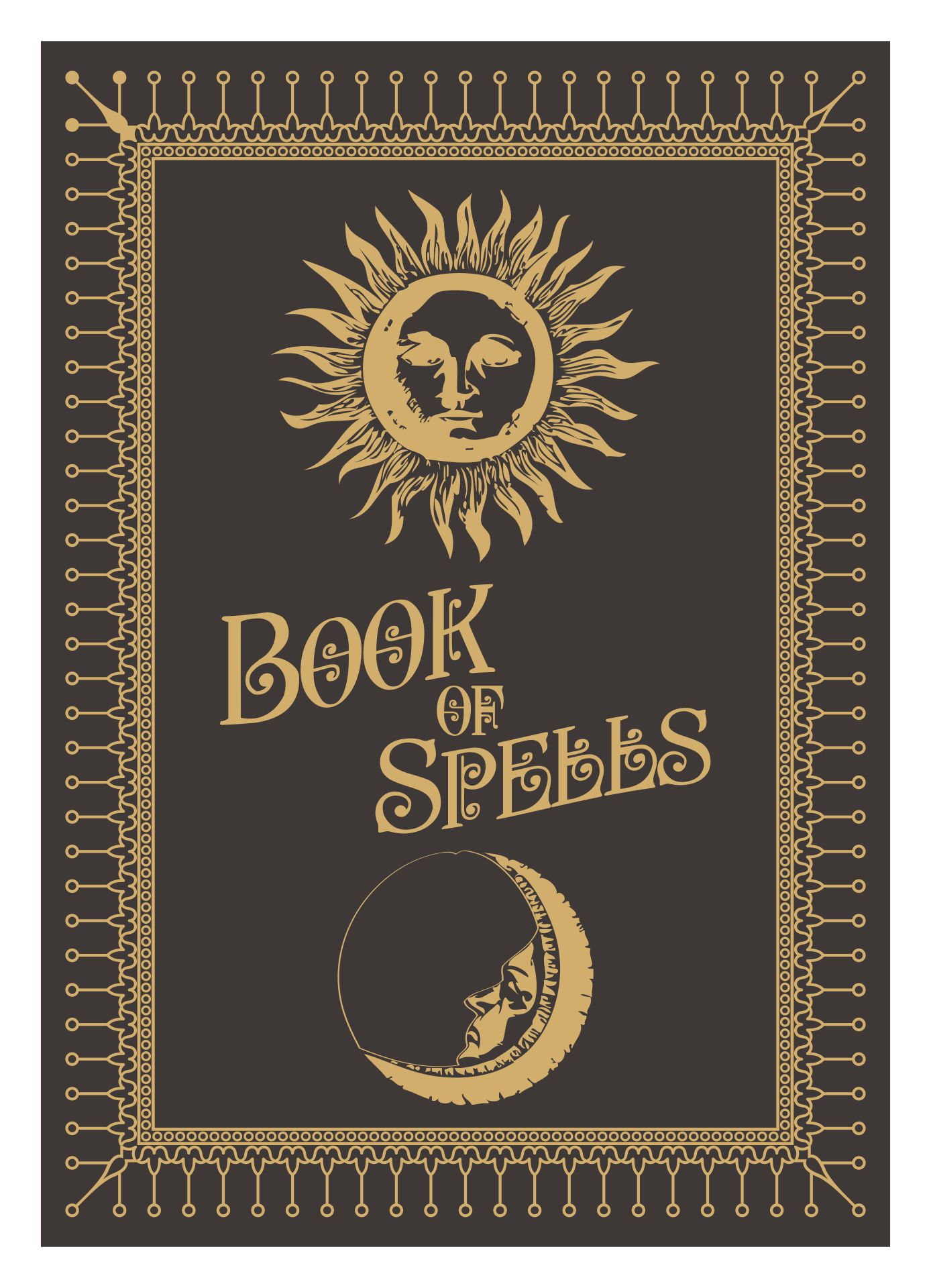 Halloween Witch Spell Book Cover Printable