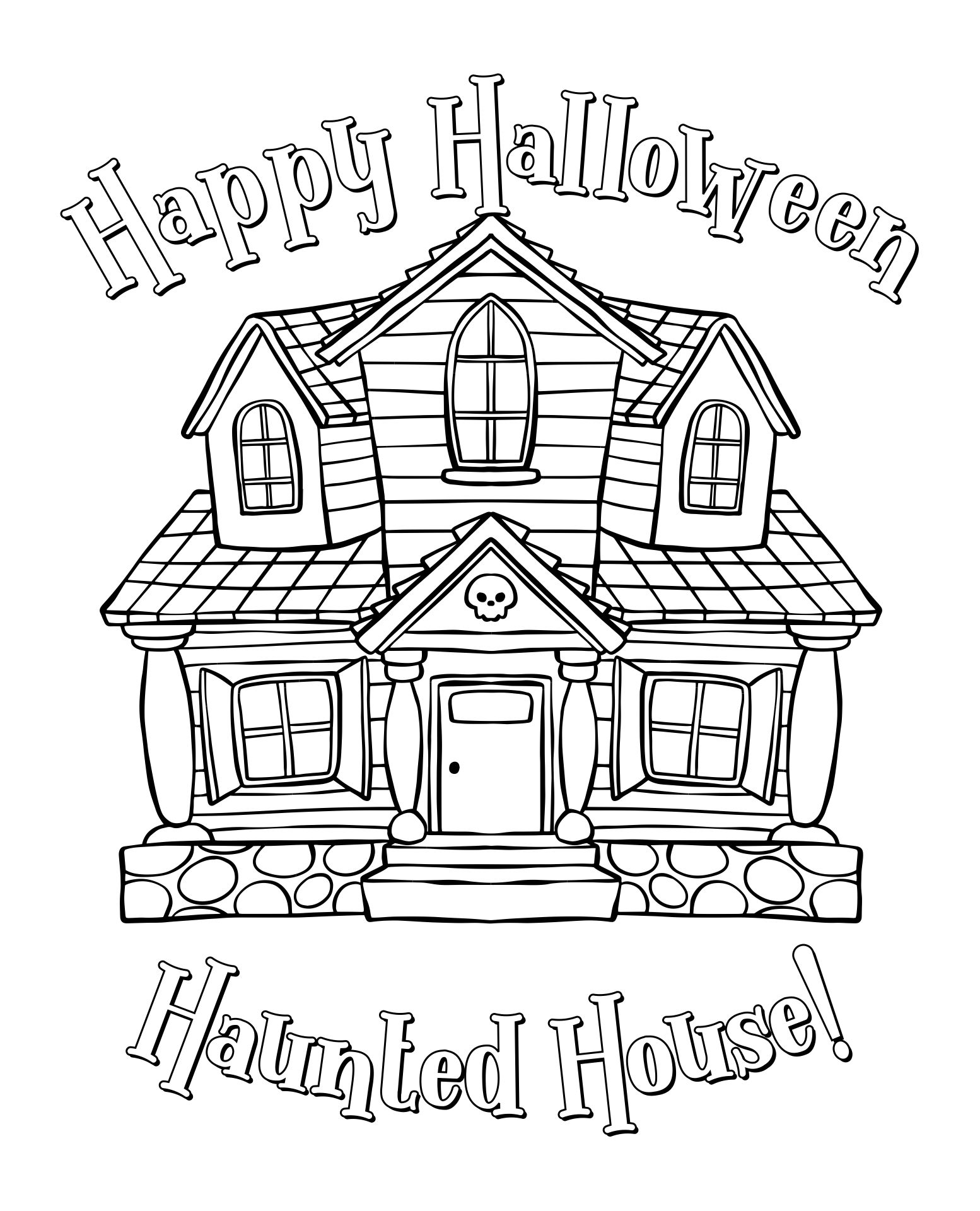Happy Halloween Printable Coloring Page