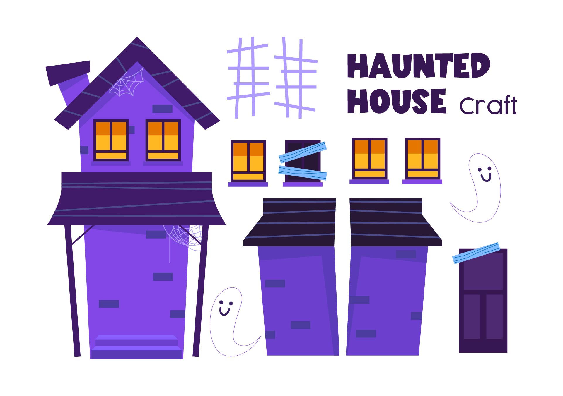 Haunted House Printable Craft Template