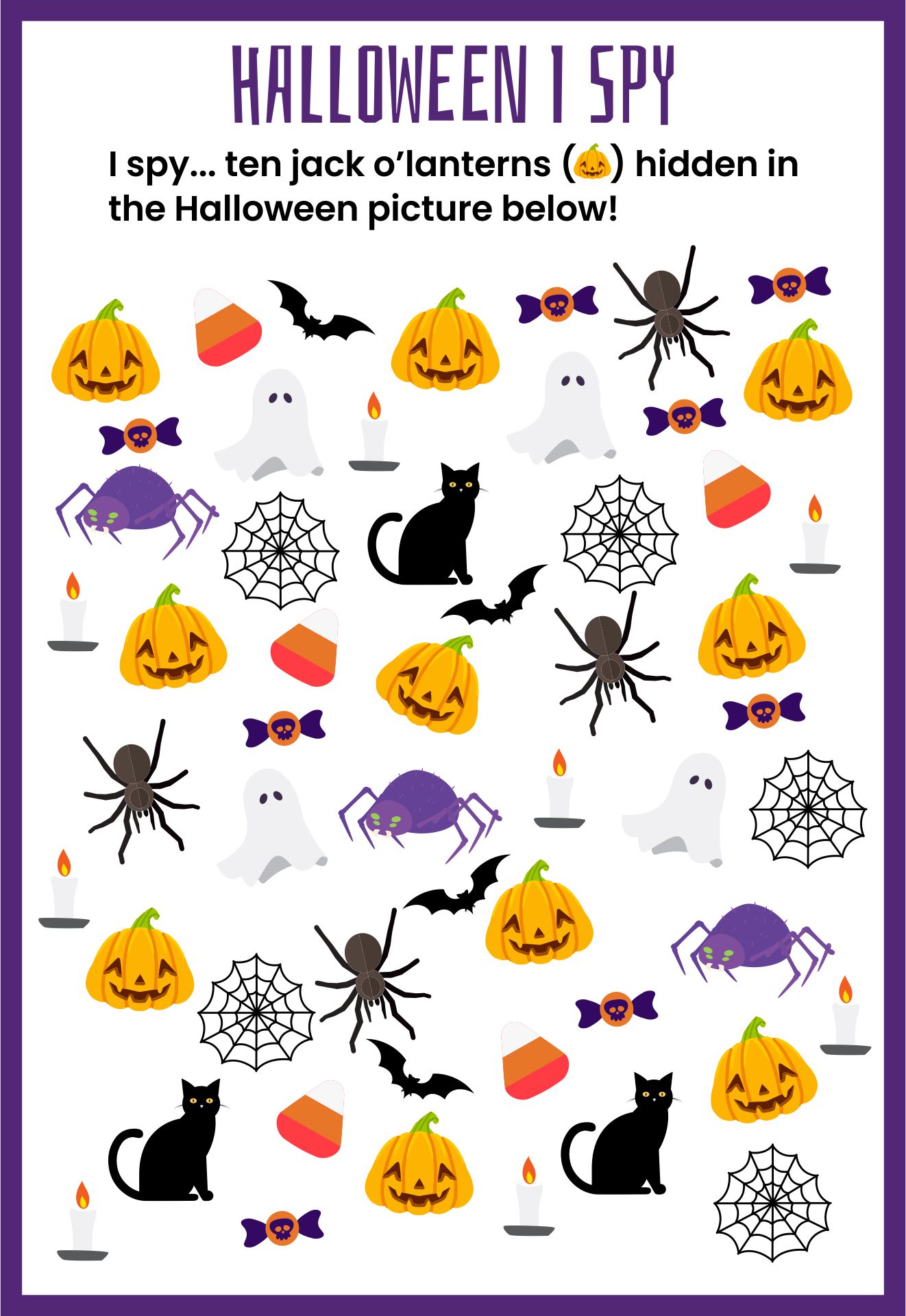 I Spy Halloween Activity Sheet Printable