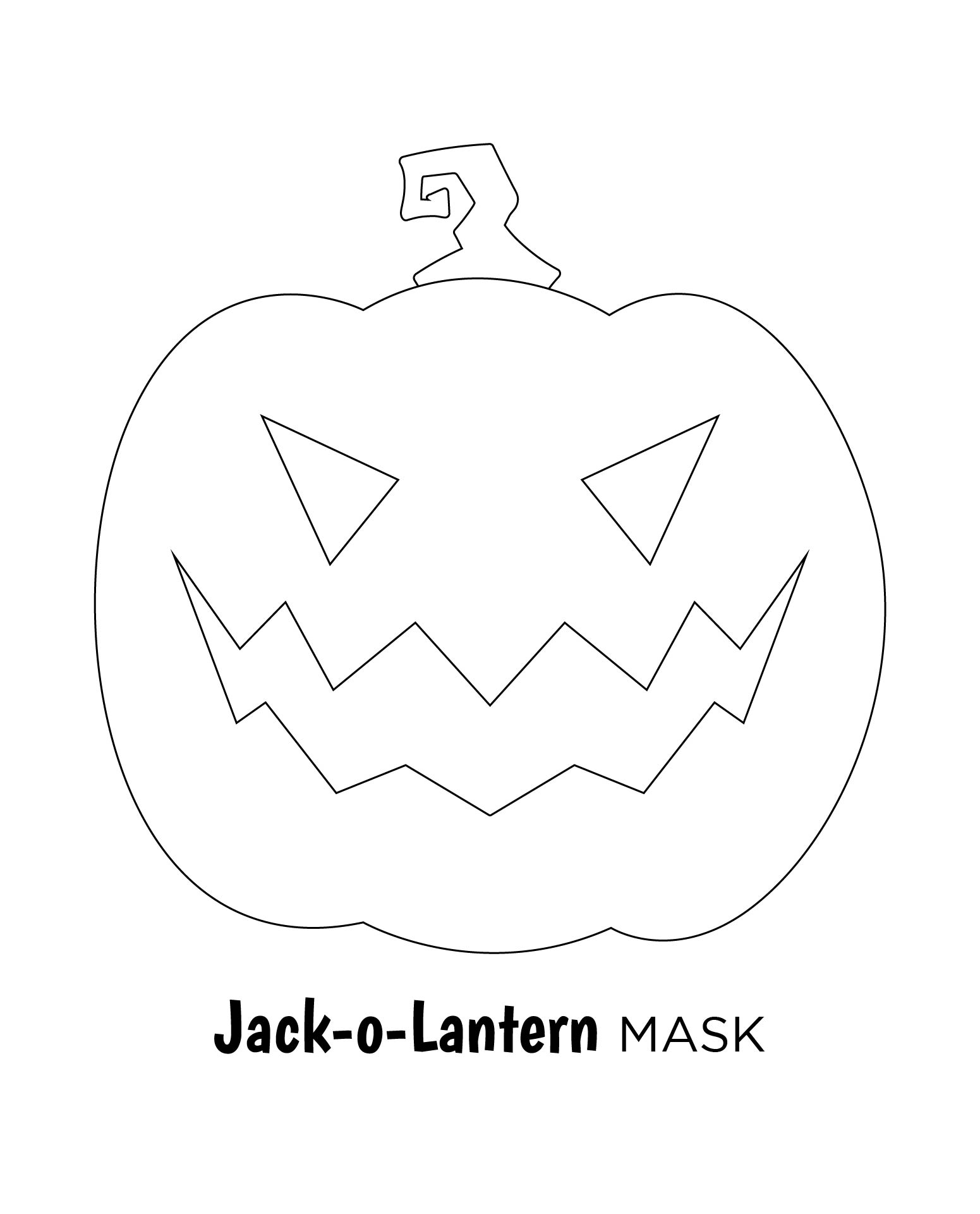 Jack-o-Lantern Mask Printable