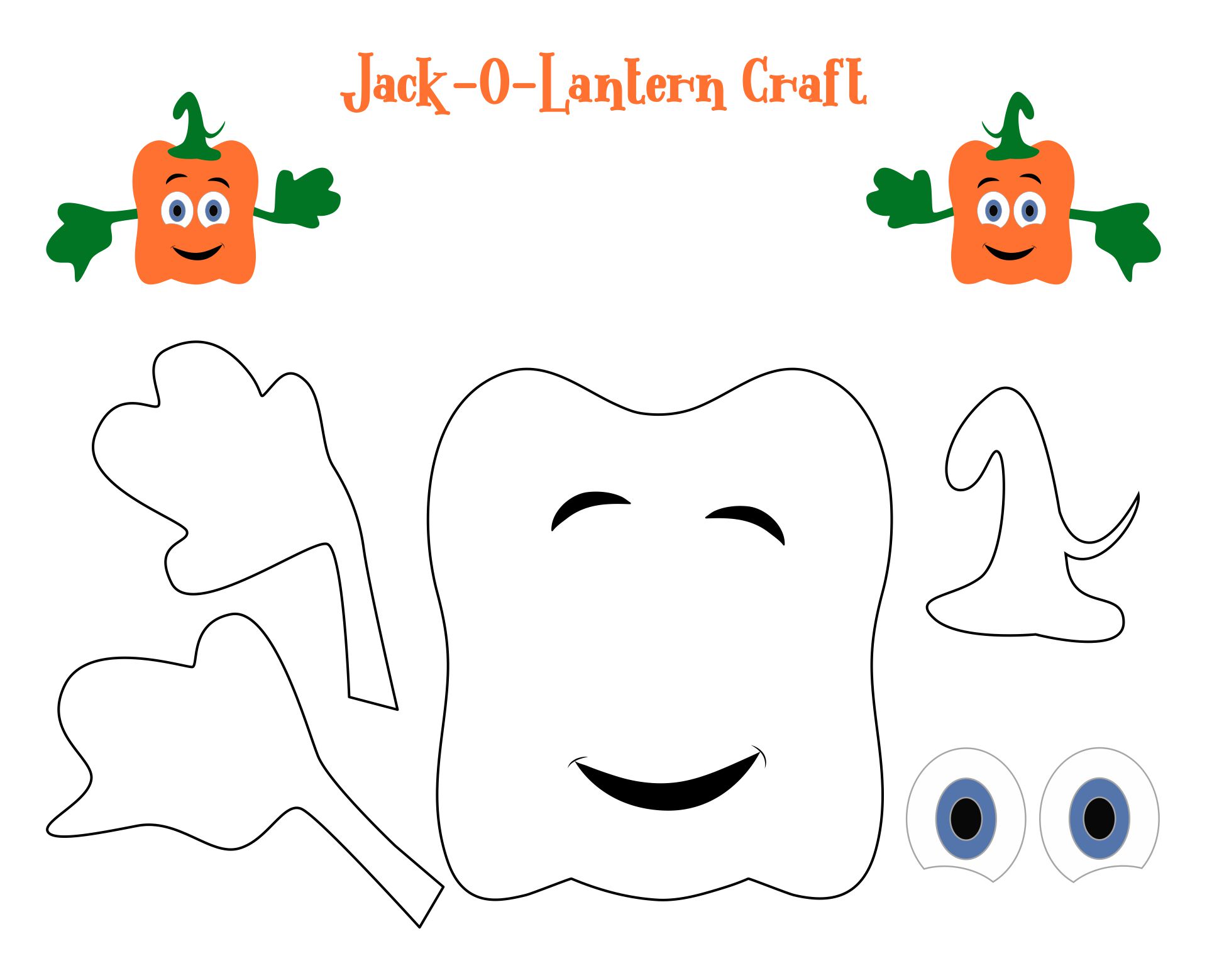 Jack O Lantern Printable Craft Indoor Preschool Activity