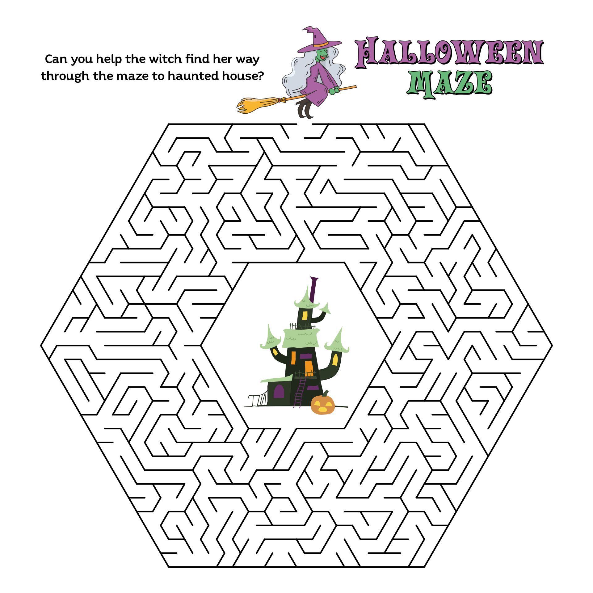Kids Halloween Mazes Printable Activities