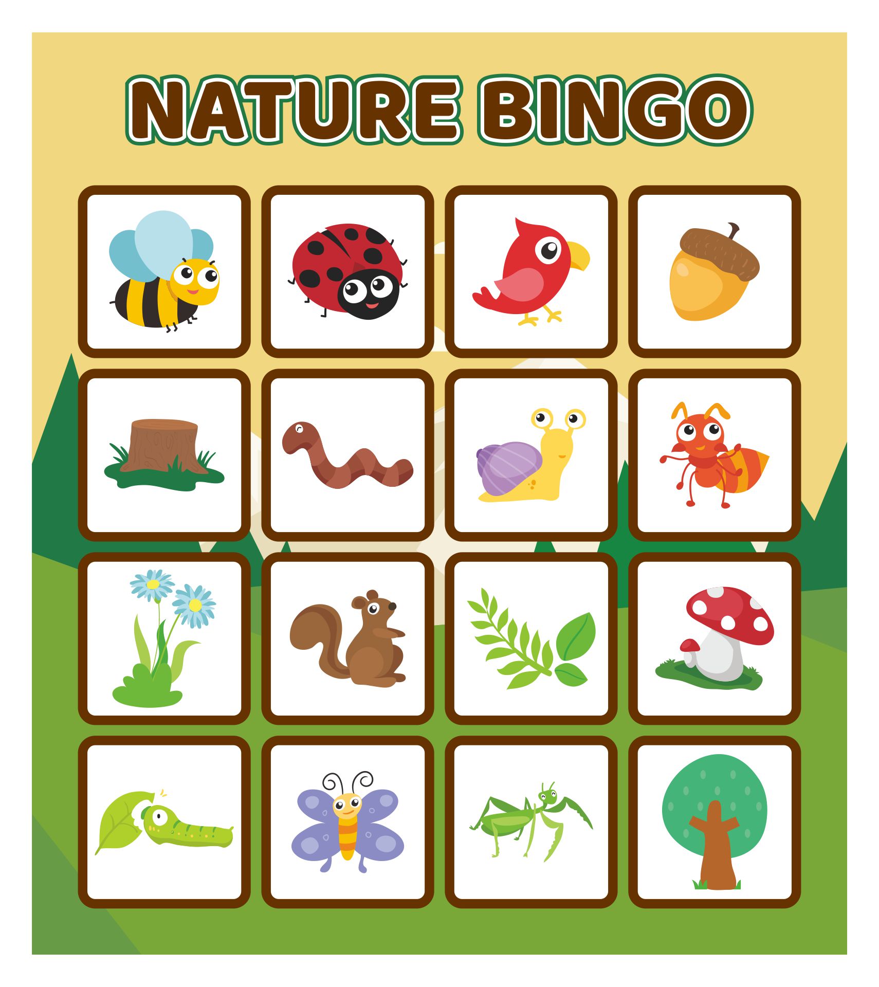 Nature Hunt Bingo Printable