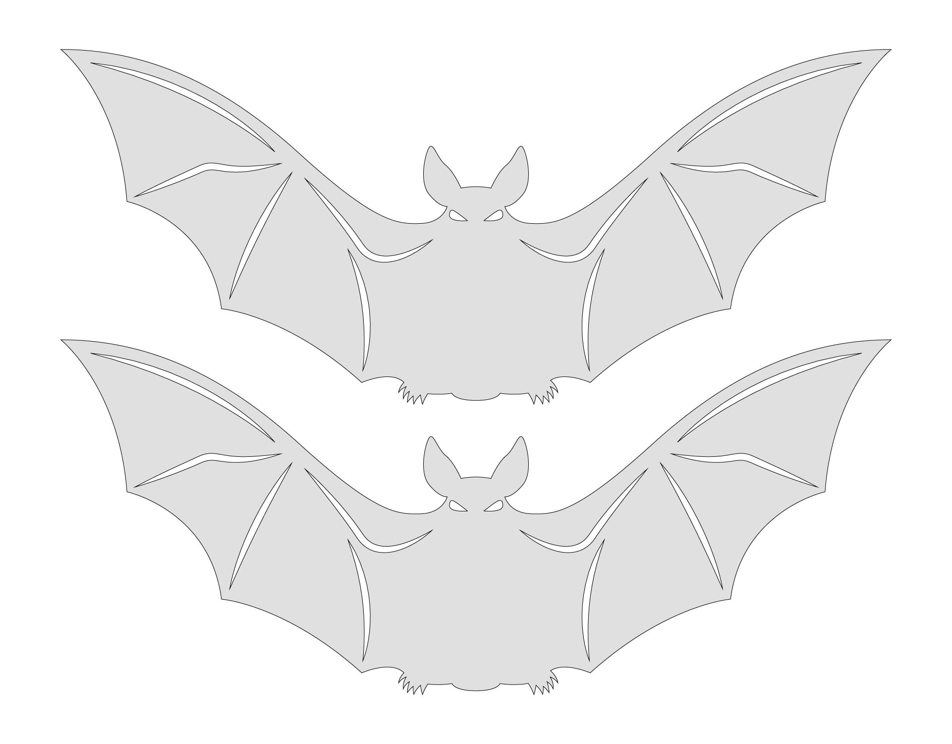 Pottery Barn Inspired Halloween Bat Wreath Stencils Printable