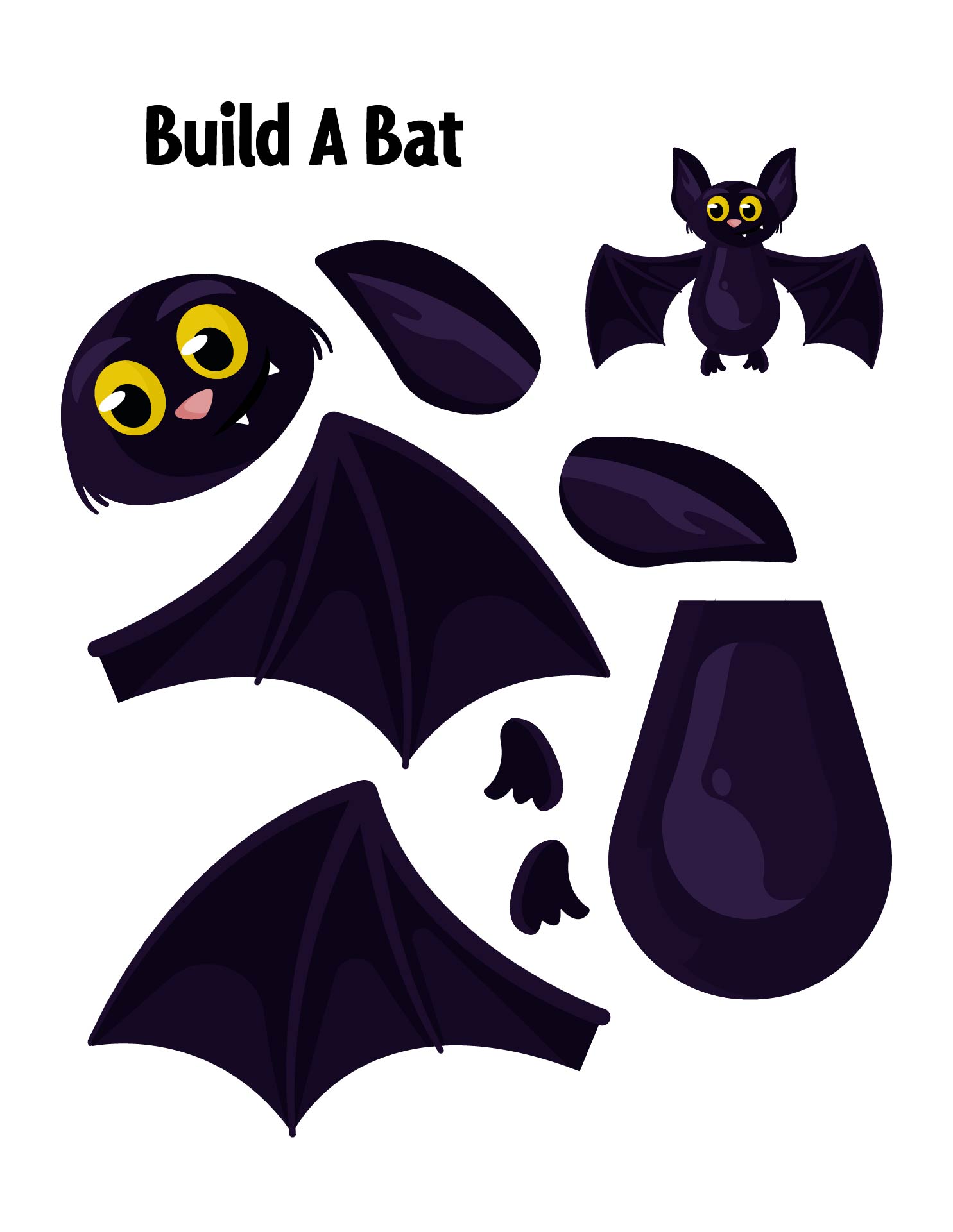 Printable Bat Craft Template