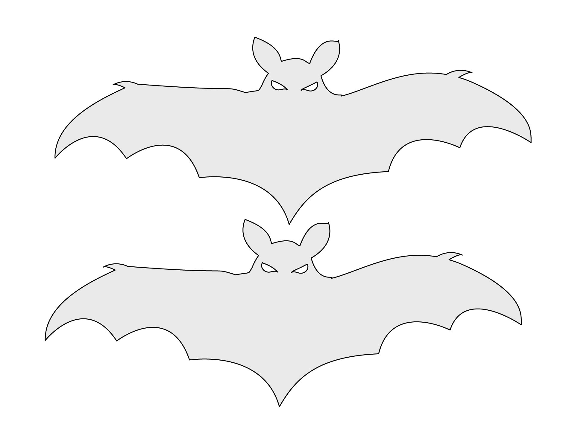 Printable Blank Bat Template