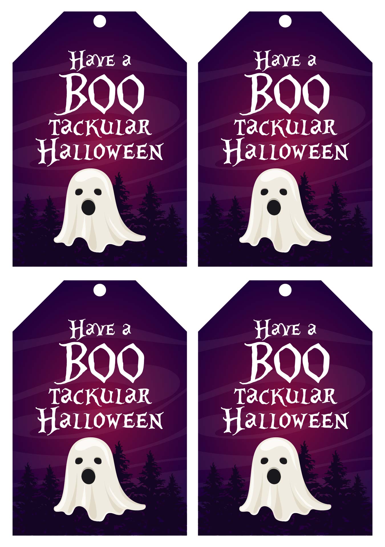 Printable Bootackular Halloween Gift Tags