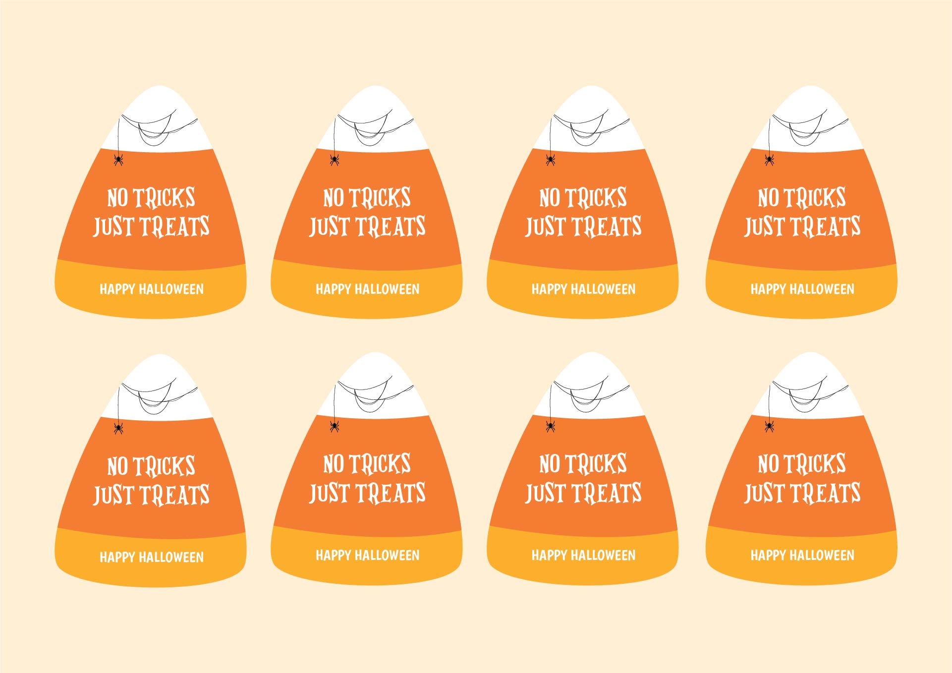 Printable Candy Corn Gift Tags Templates