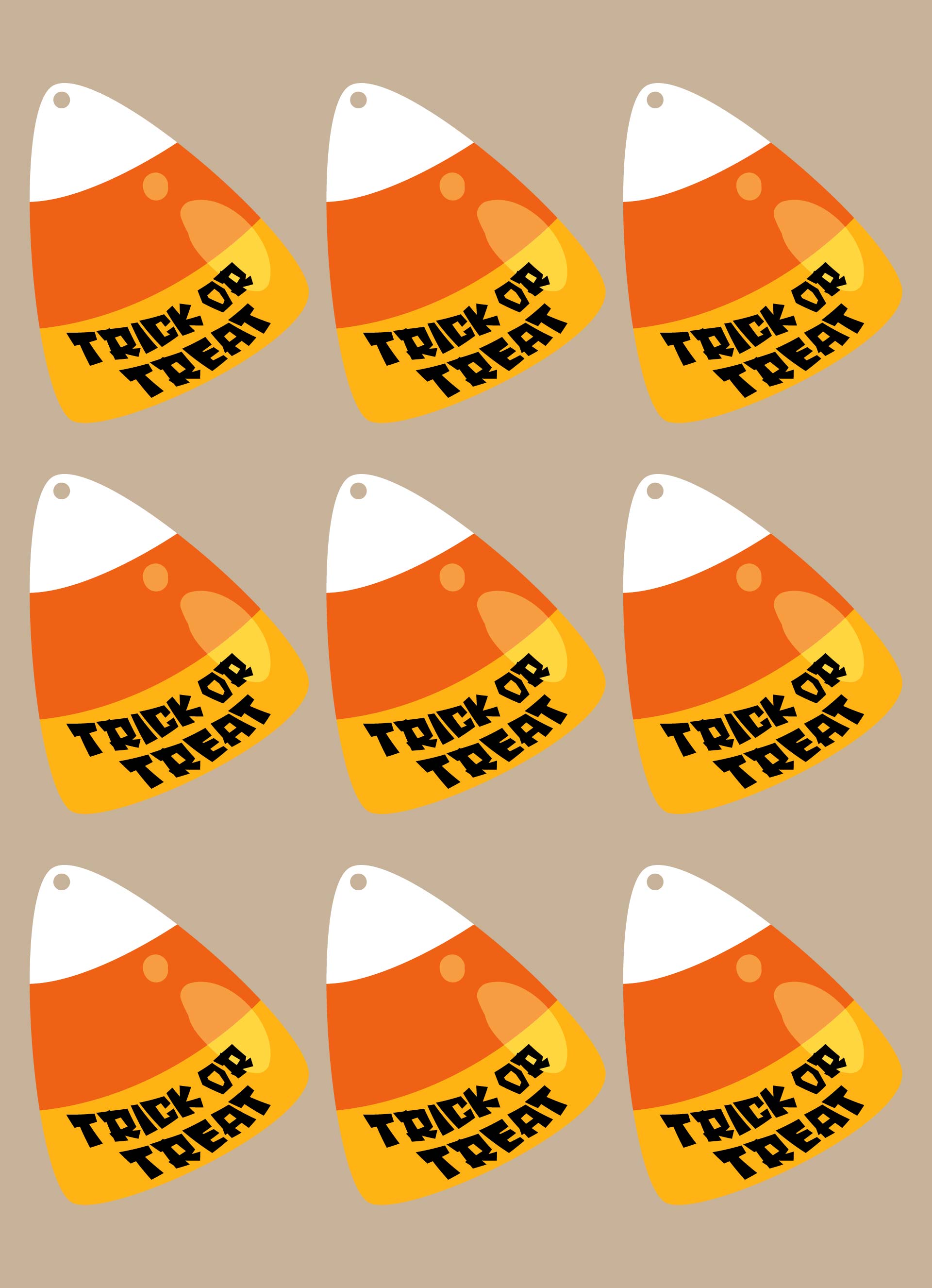 Printable Candy Corn Gift Tags