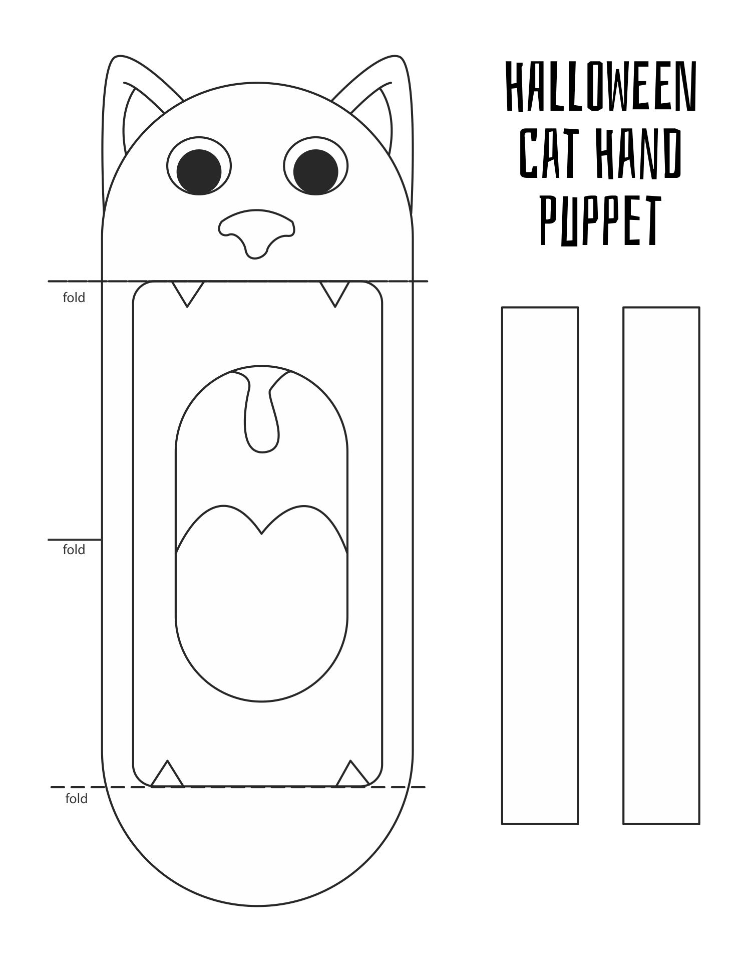 Printable Cat Hand Puppet