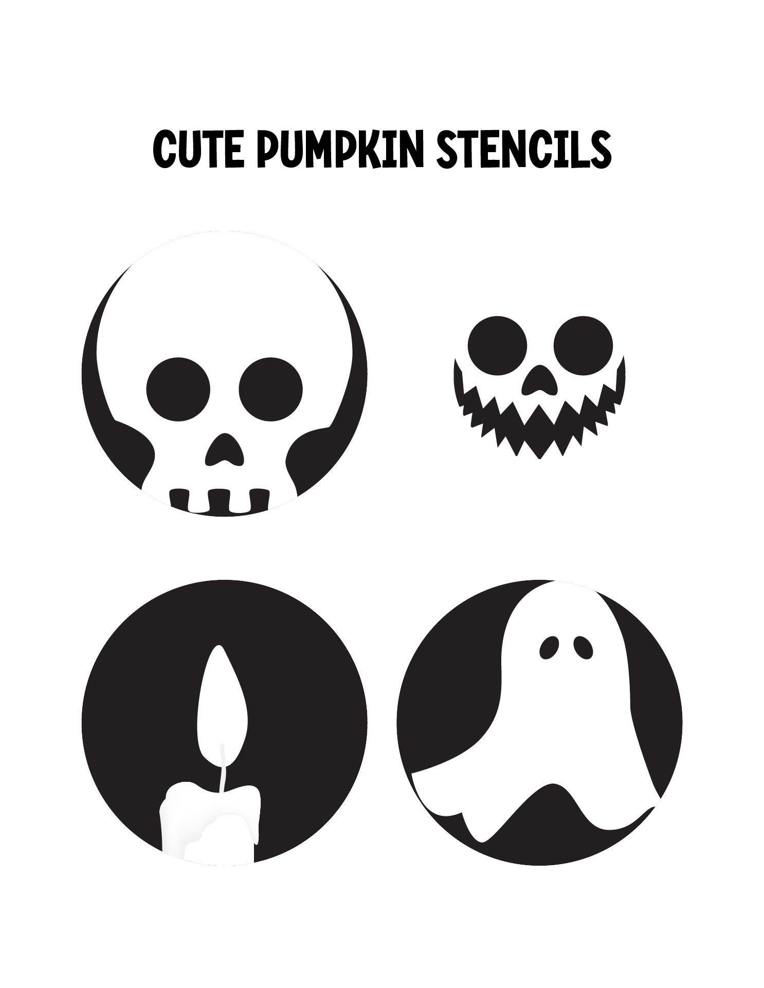 Printable Cute Pumpkin Stencils
