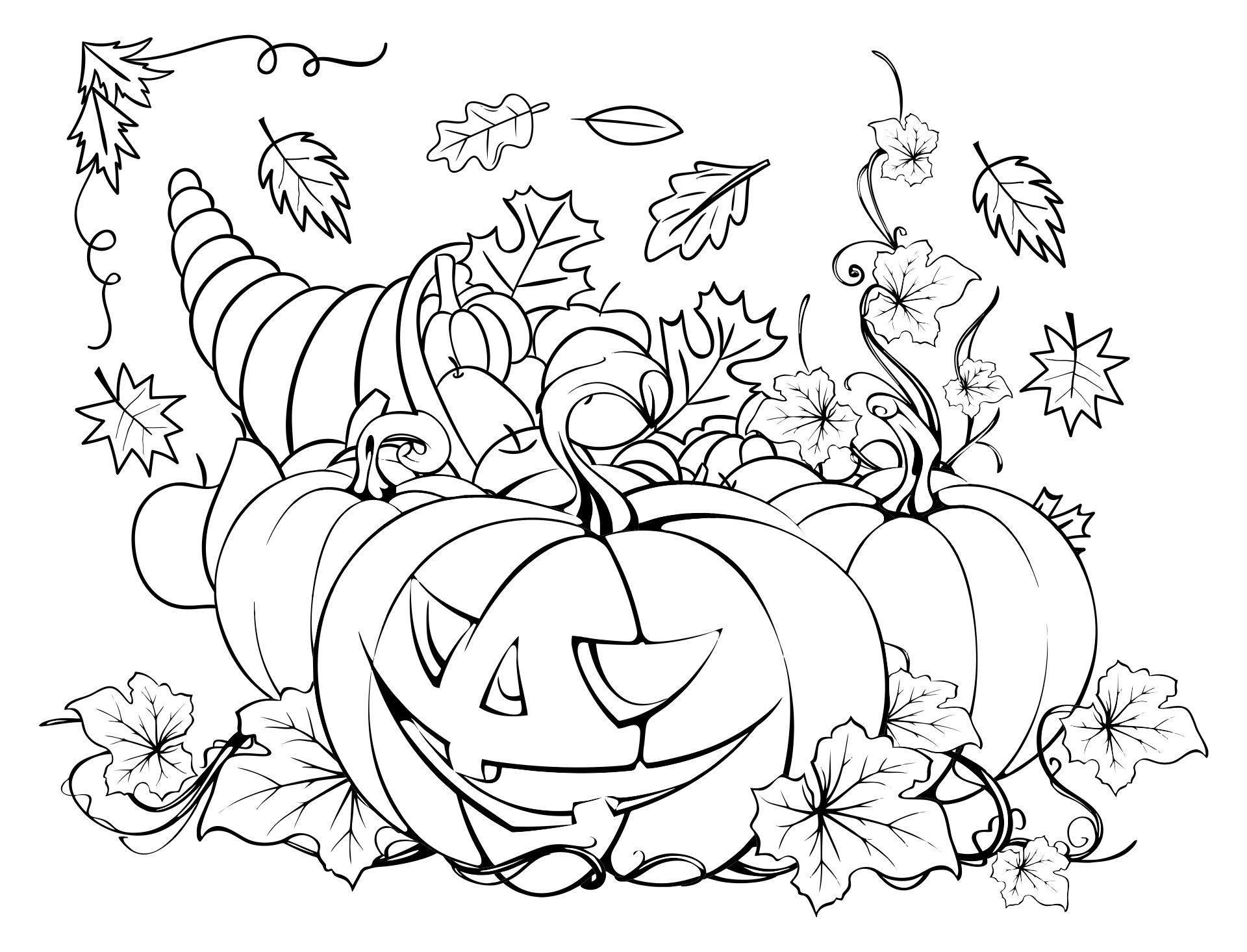 Printable Fall Coloring Pages For Adults