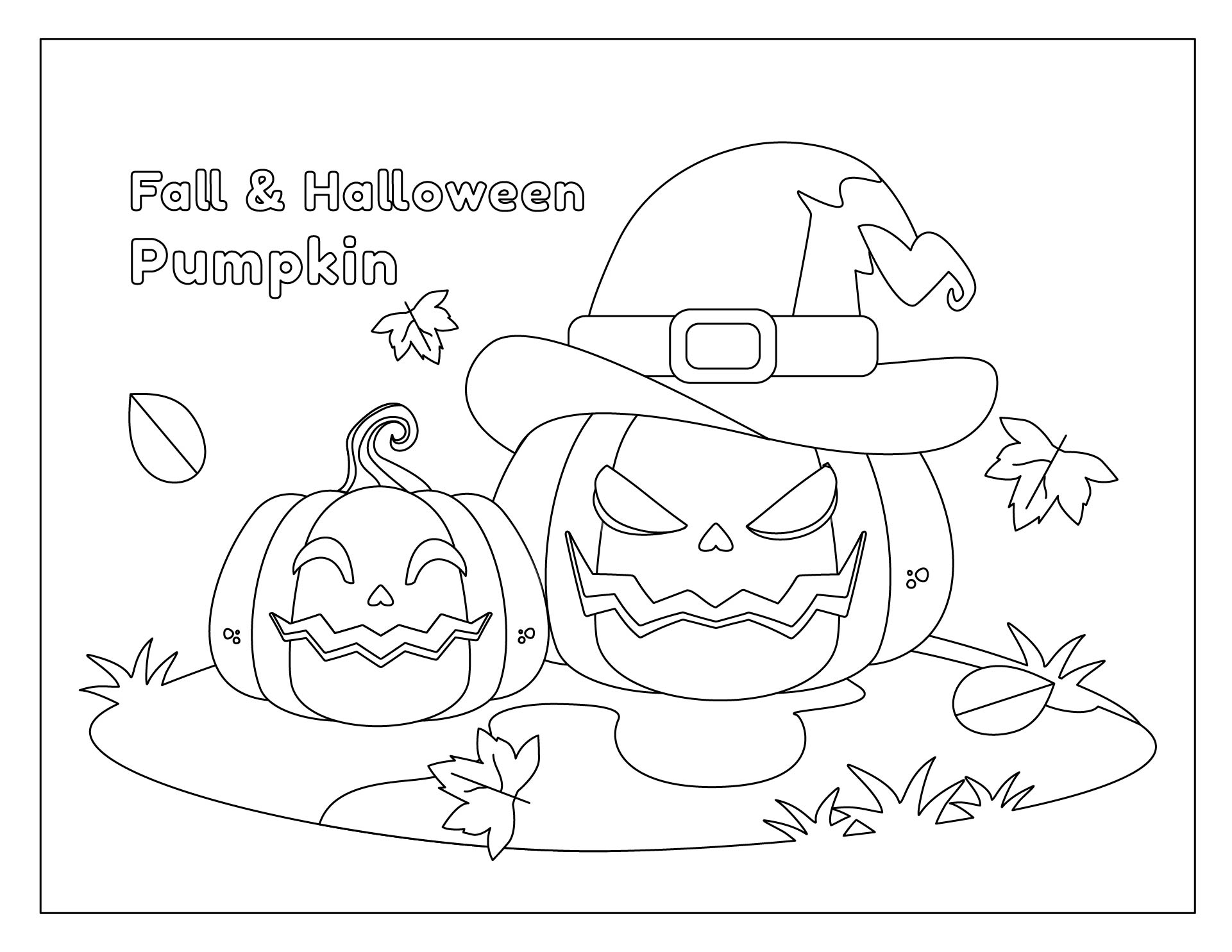 Printable Fall & Halloween Pumpkin Coloring Pages