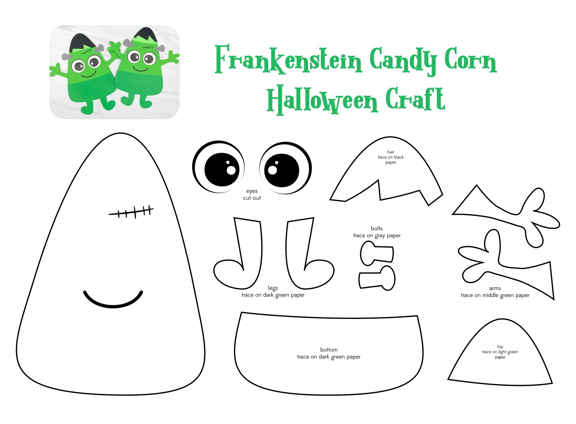 Printable Fun And Easy Halloween Craft Ideas For Kids