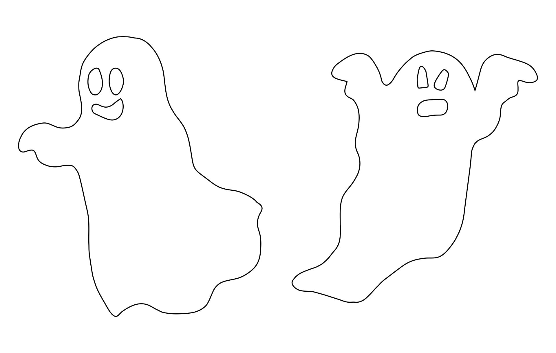 Printable Ghost Stencils Cut Out