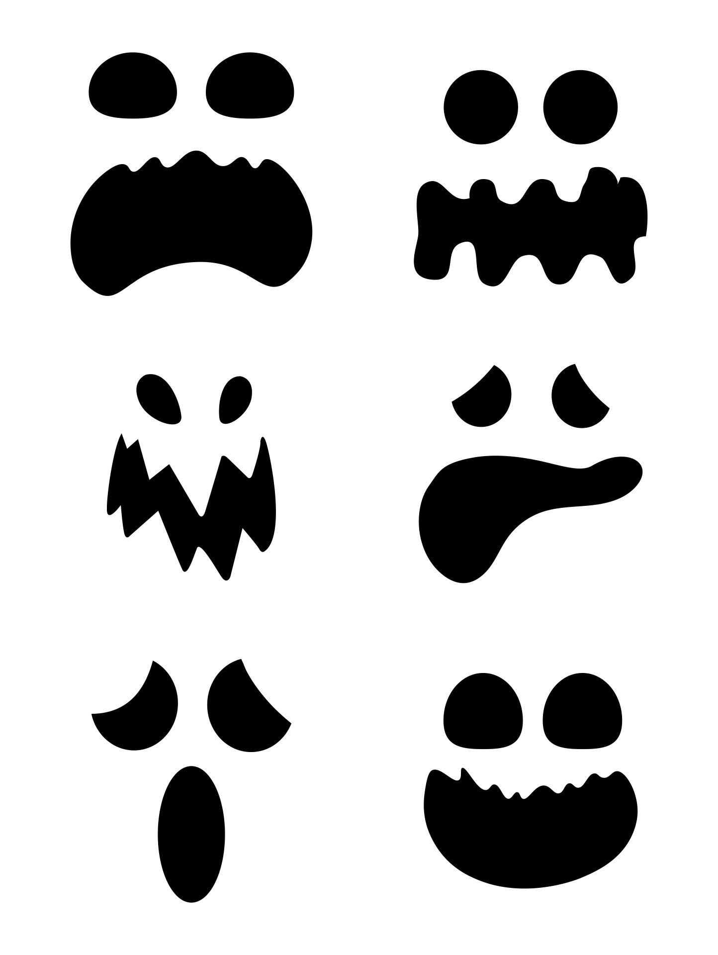 Printable Ghostface Pumpkin Patterns