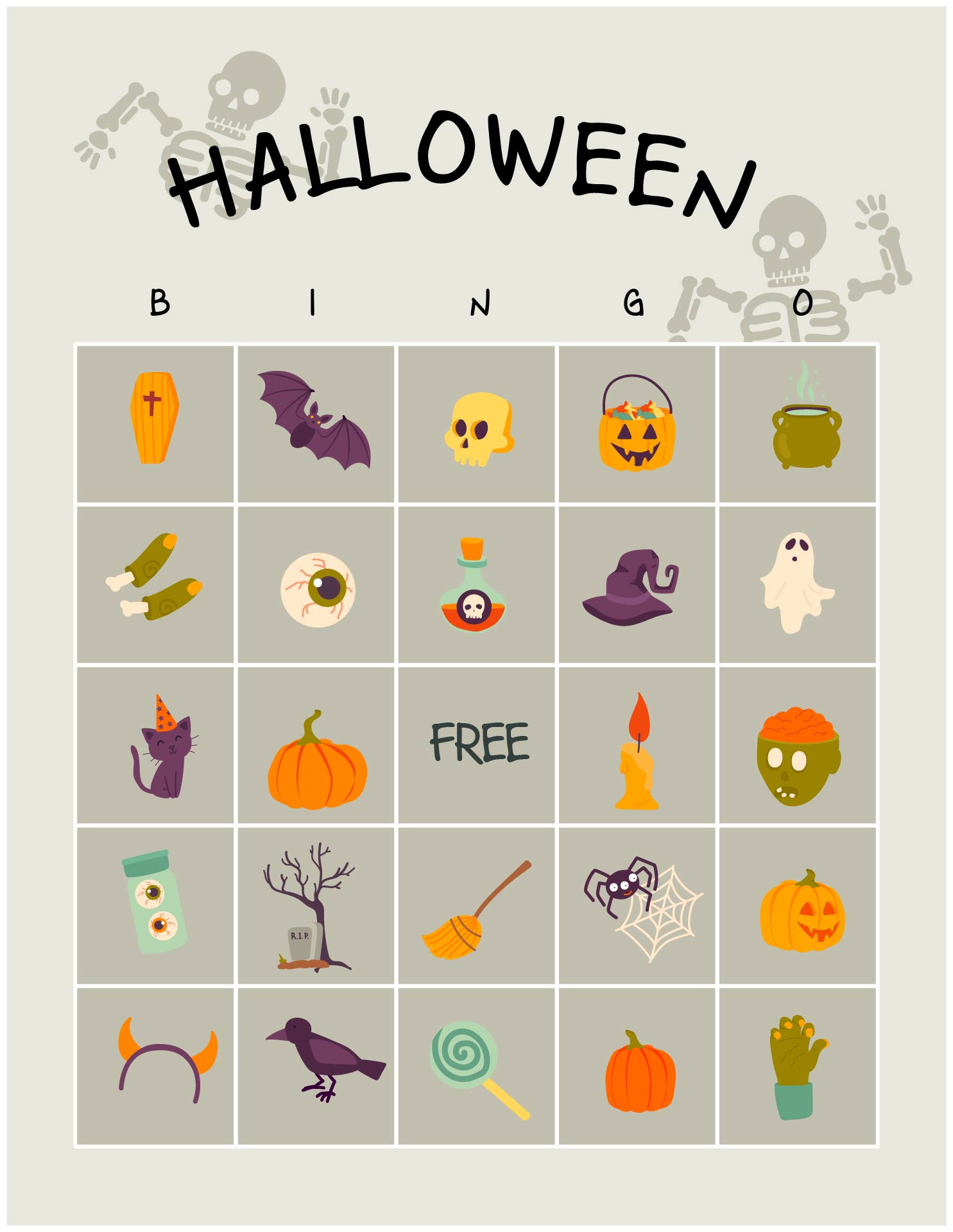 Printable Halloween Bingo Kit