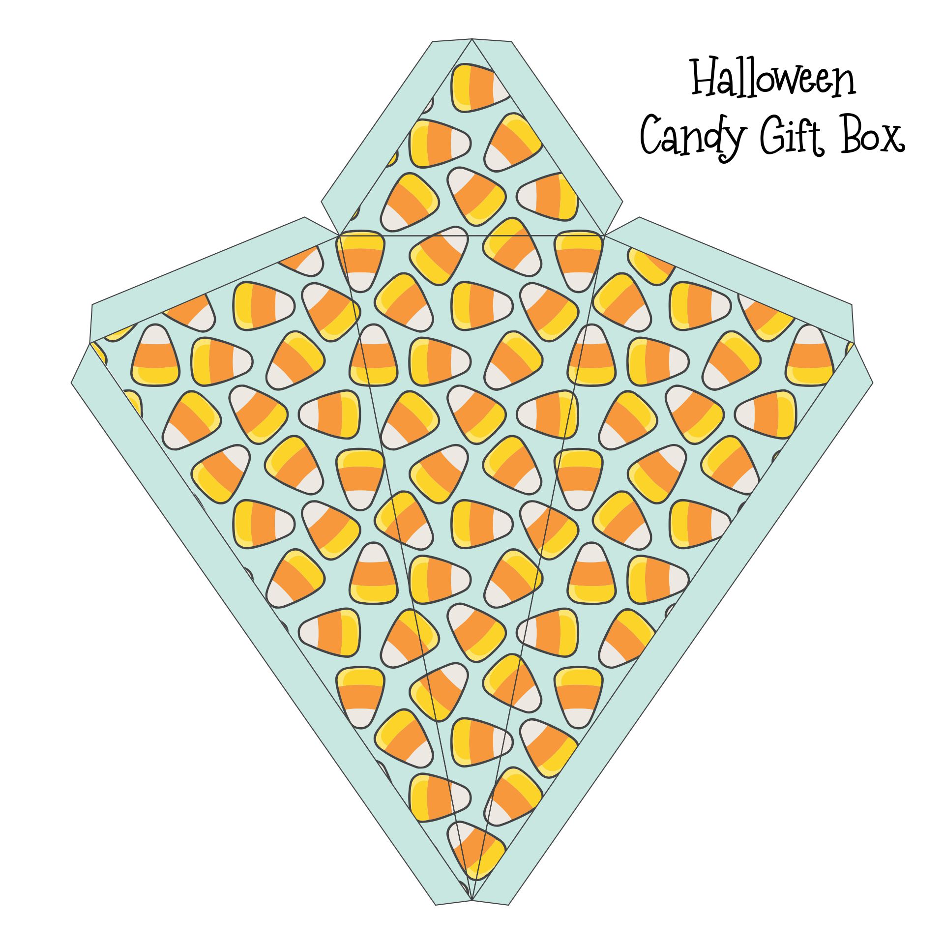 Printable Halloween Candy Gift Box