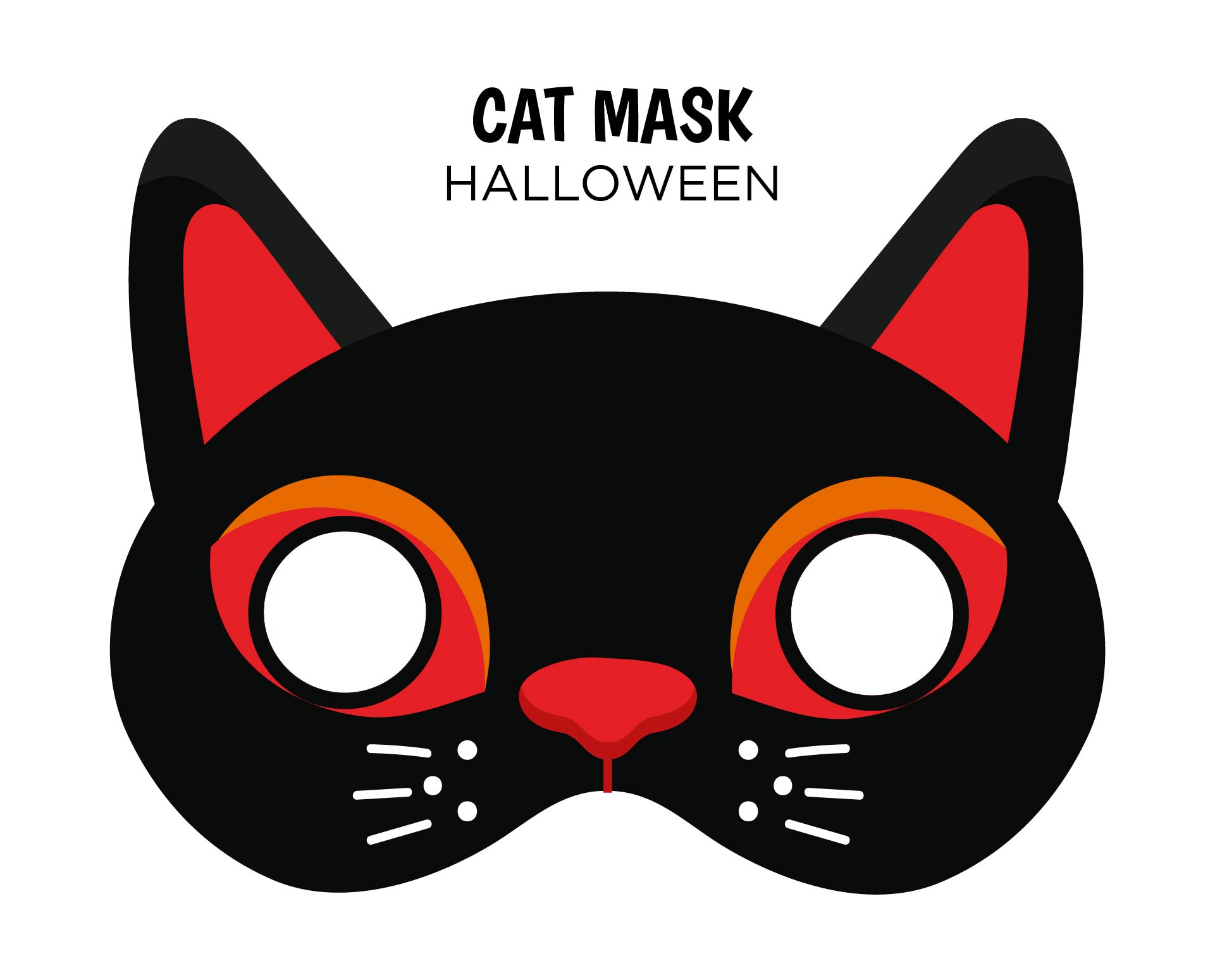 Printable Halloween Cat Mask Template