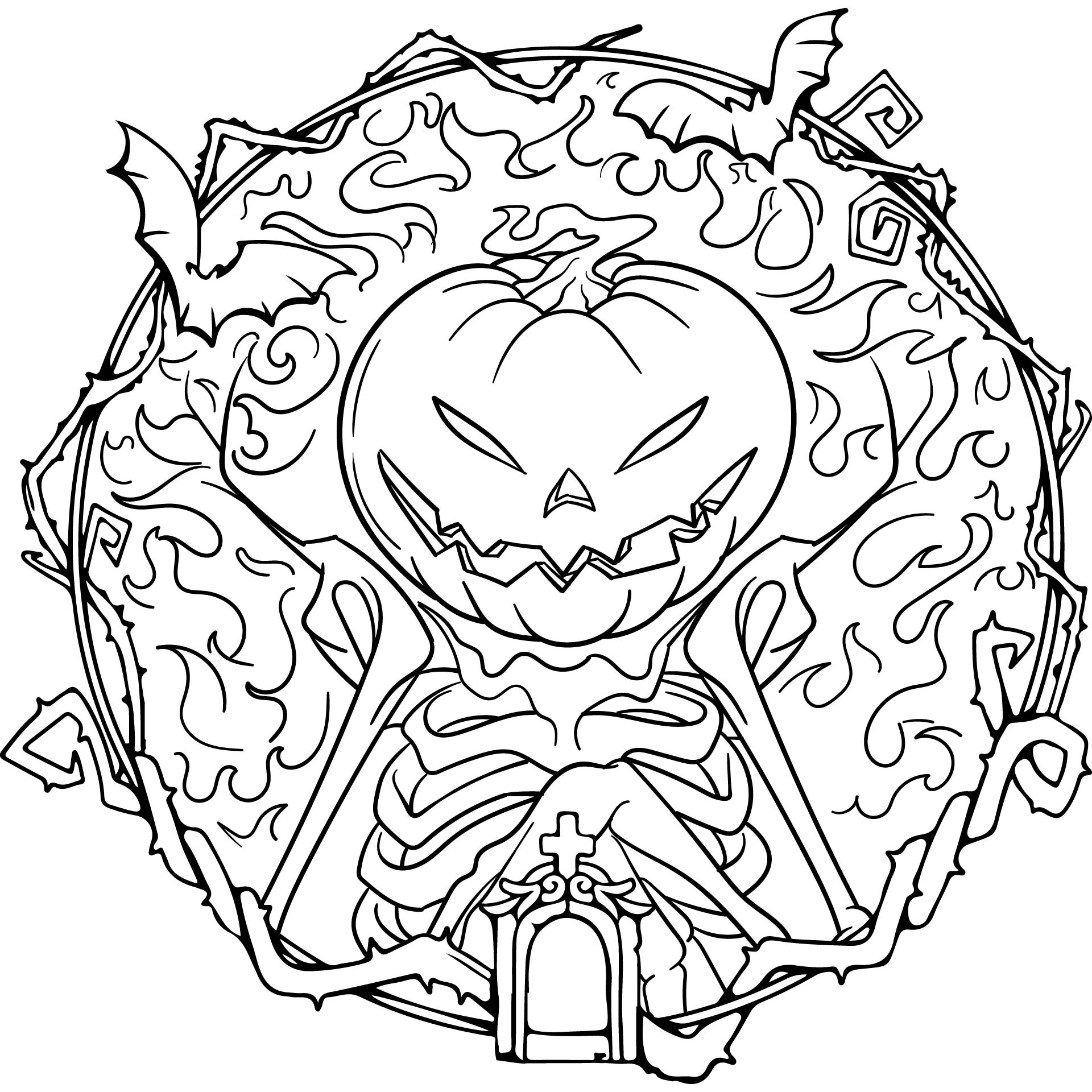 Printable Halloween Coloring Pages For Adults