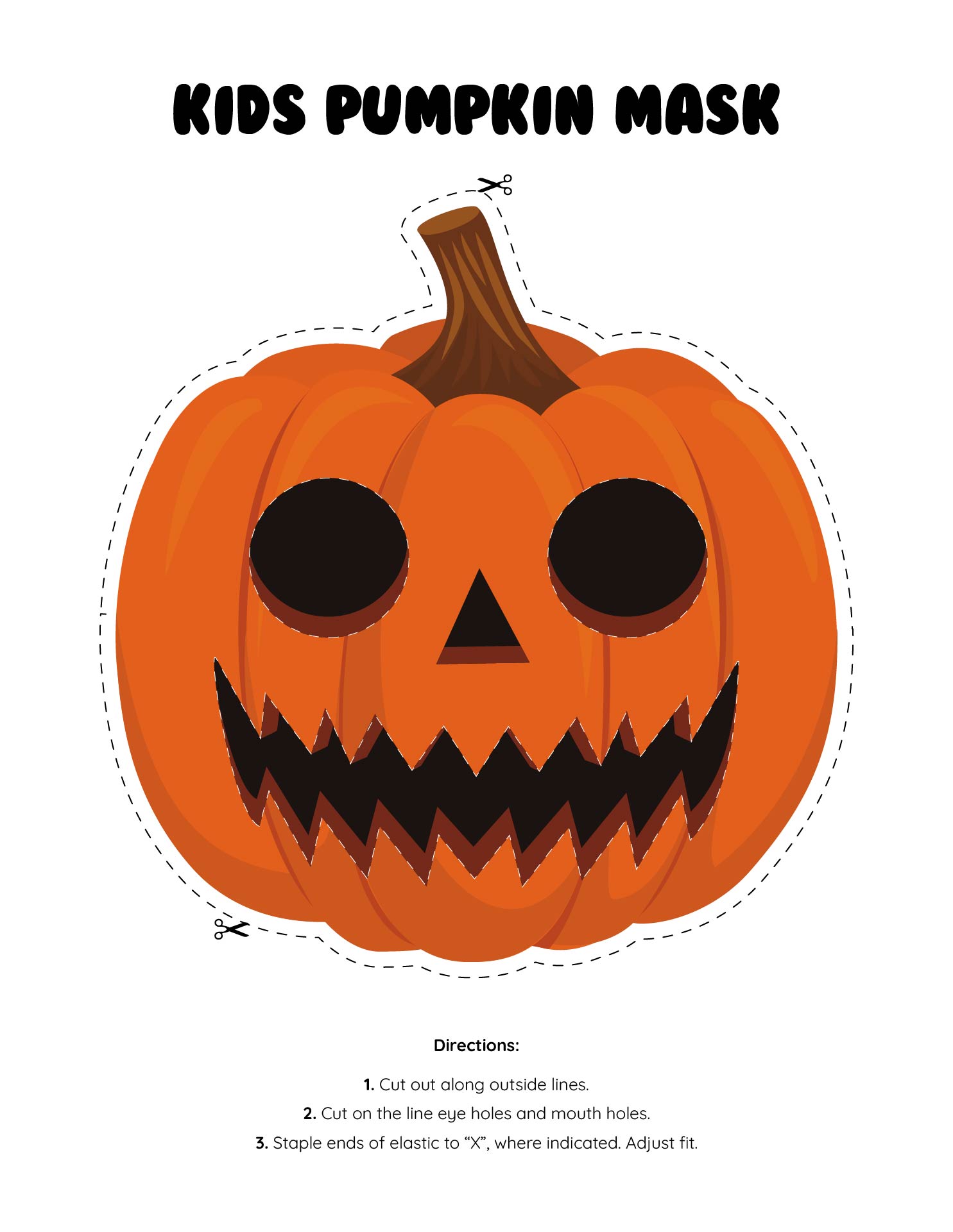 Printable Halloween Crafts And Activities For Kids Pumpkin Mask