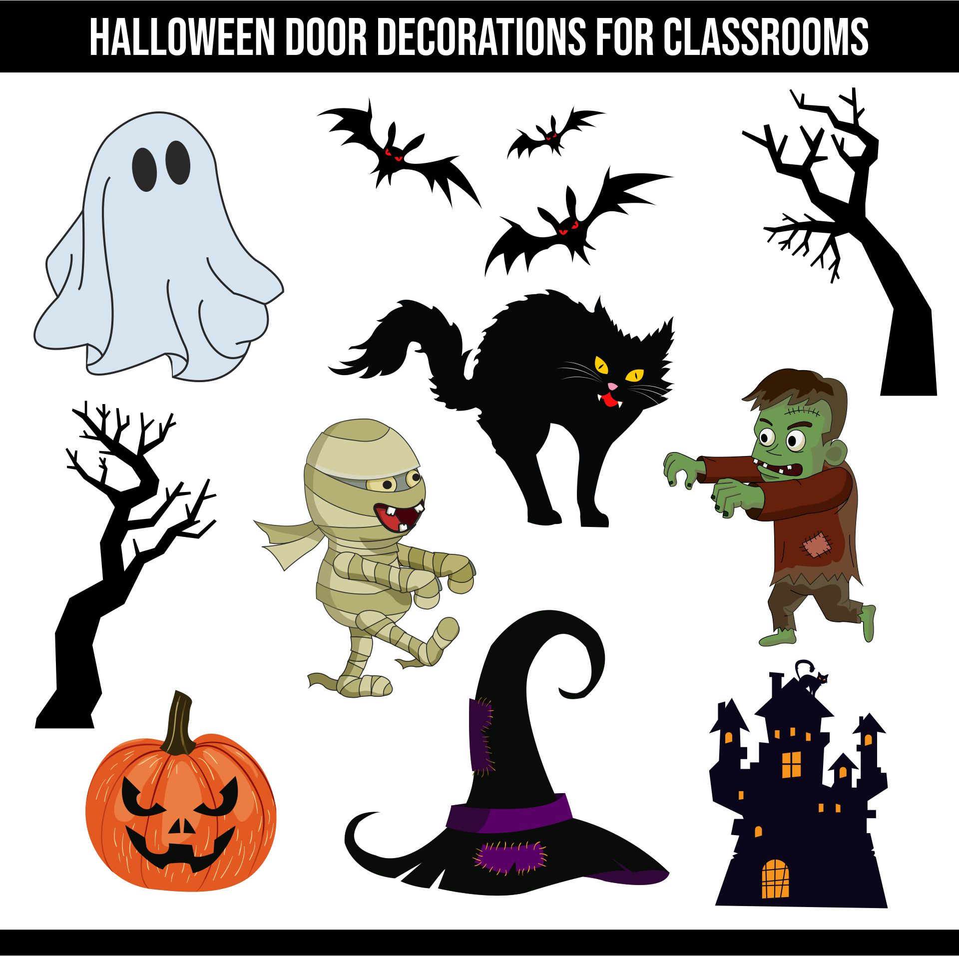 Printable Halloween Door Decorations For Classrooms